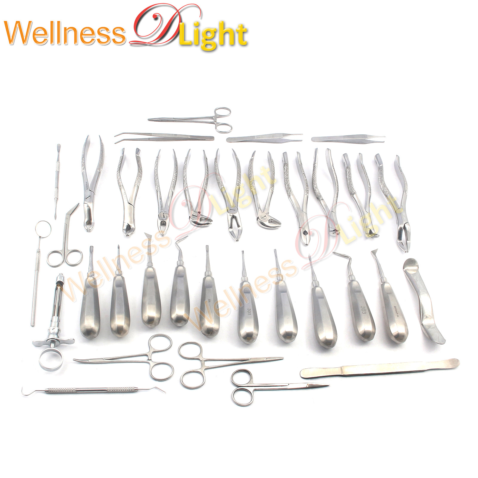 Wdl 32 Oral Dental Extraction Surgery Extracting Elevators Forceps Instruments