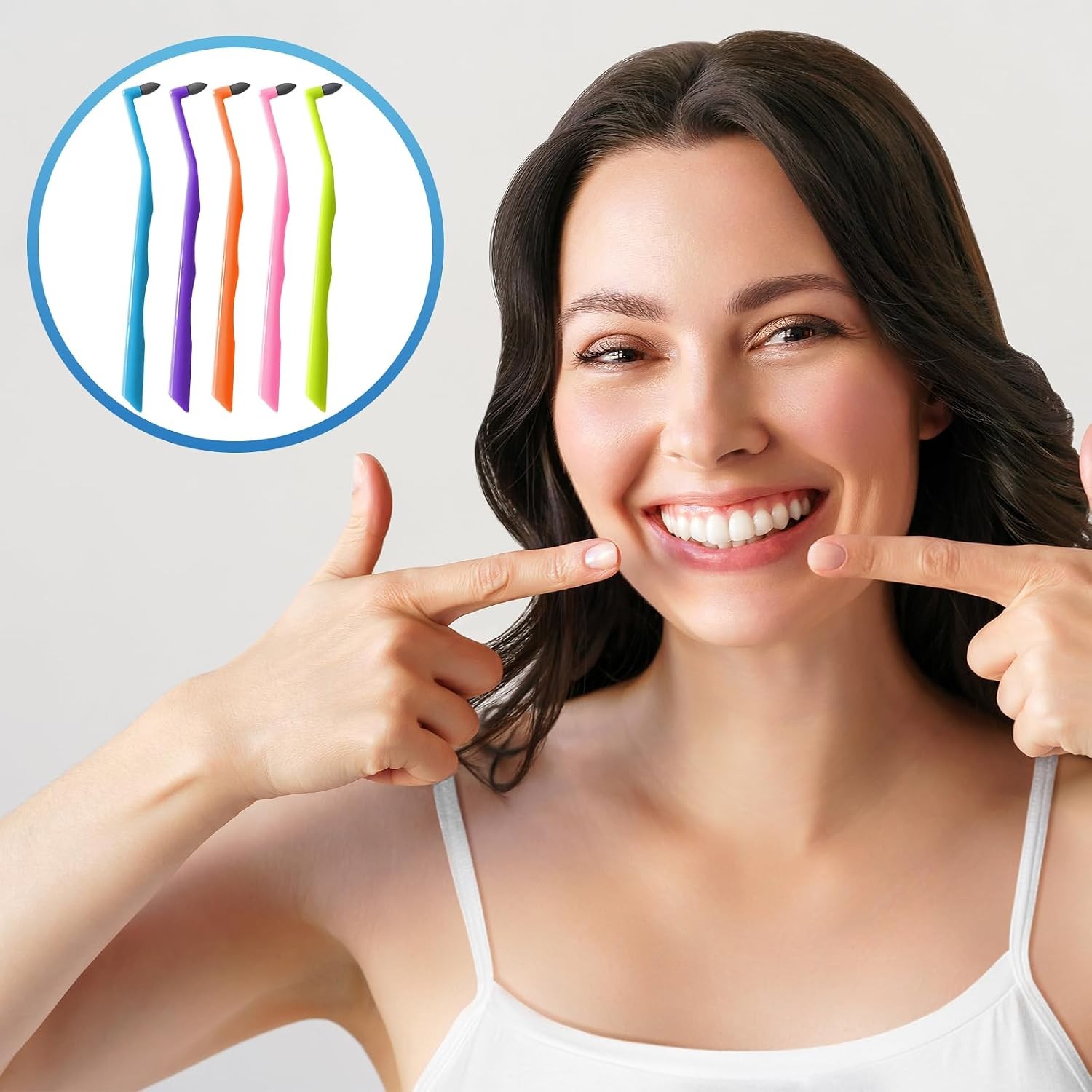 10 Pack Dental Teeth Plaque Remover Brushes Tools, Ergonomic Handle Design,