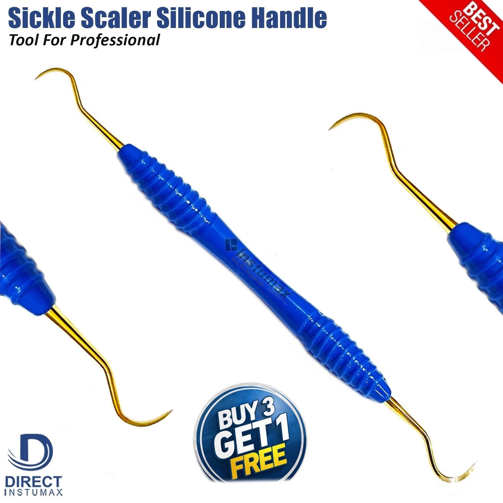 Sickle Scaler Silicone Dental Hand Instruments Pro Periodontal Hygiene Pick Tool