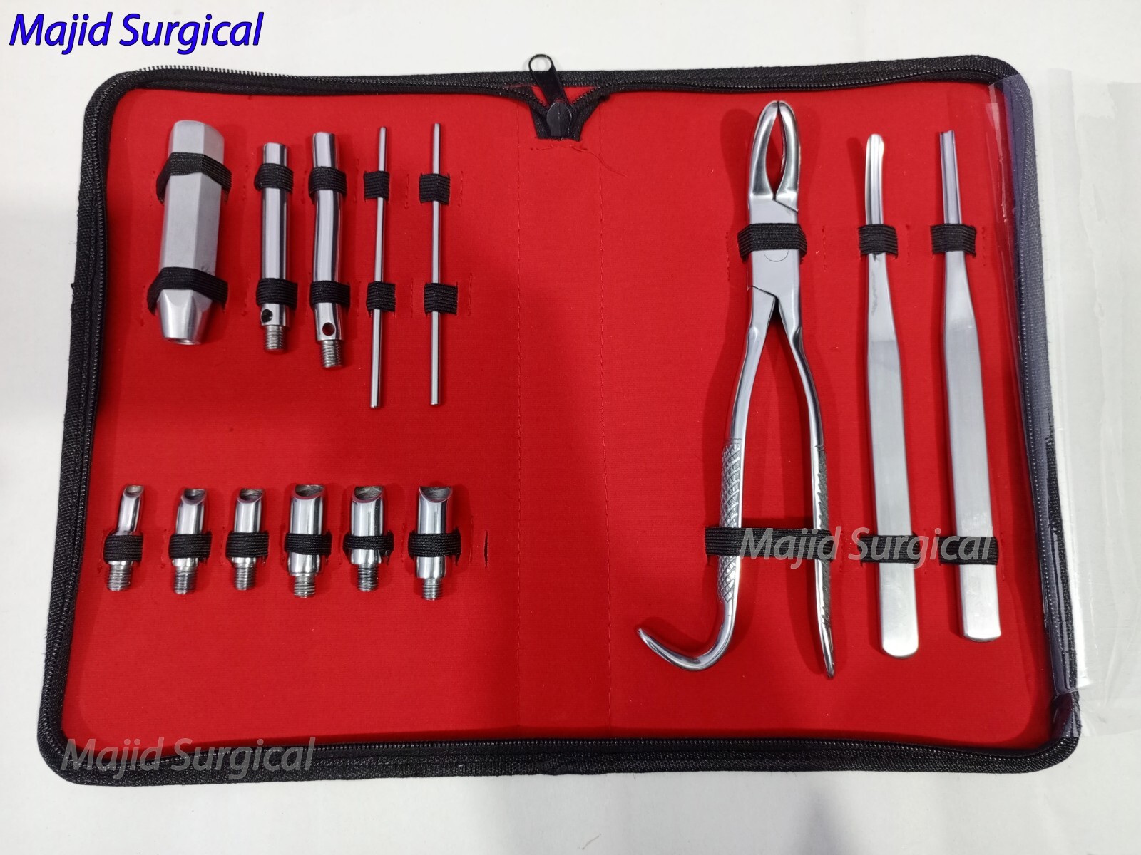 Equine Dental Burgess Wolf Tooth Extractor Large Stainless Steel 14 Pcs Set
