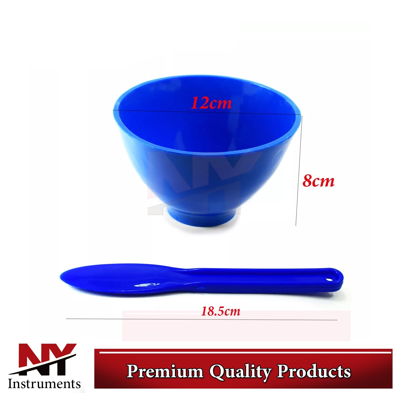 Dental Silicon Mixing Bowl With Plastic Spoon Blue Laboratory Cement Mixing