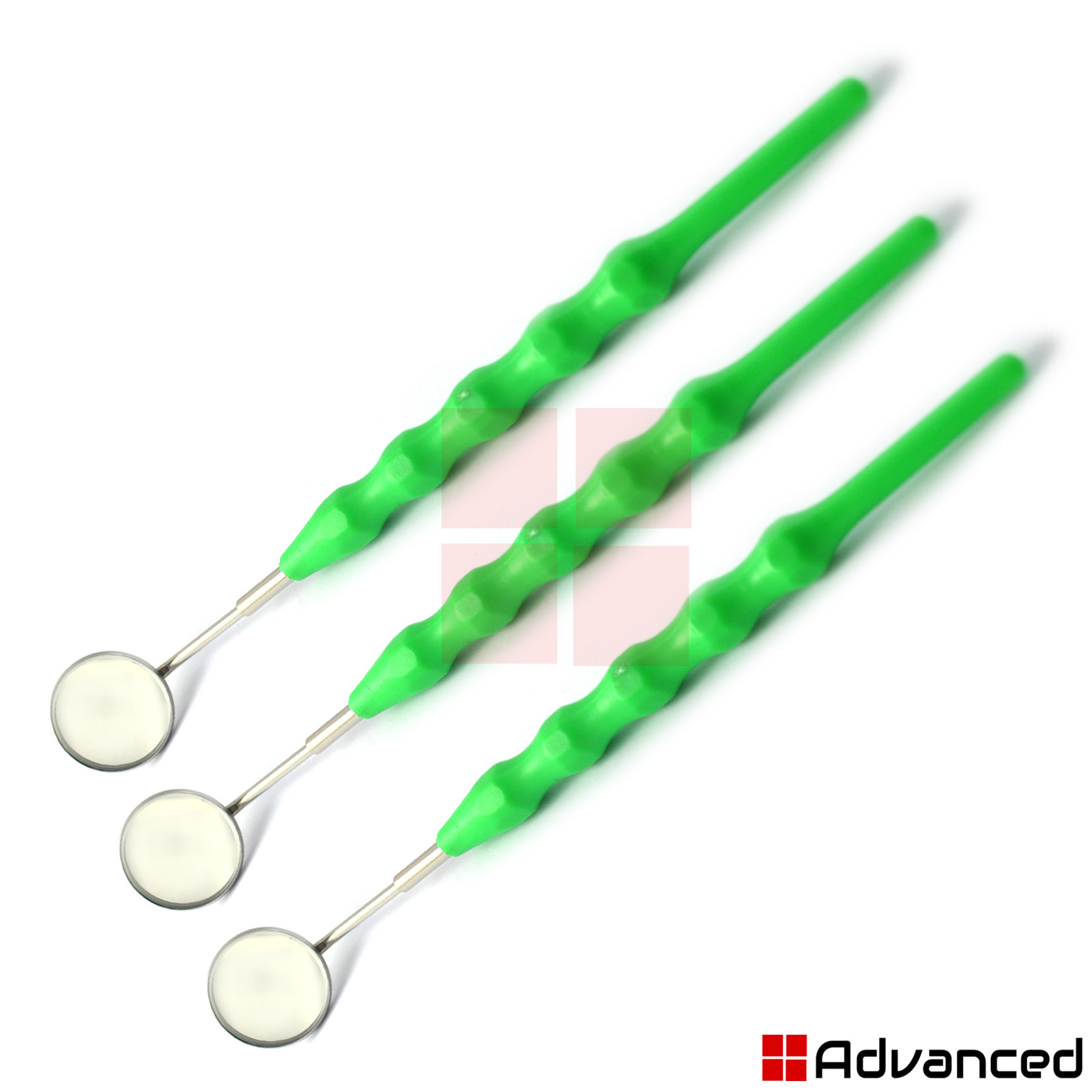 X3 Dental Green Color Handle With Mouth Mirror #5 Teeth Cavity Inspection Tools