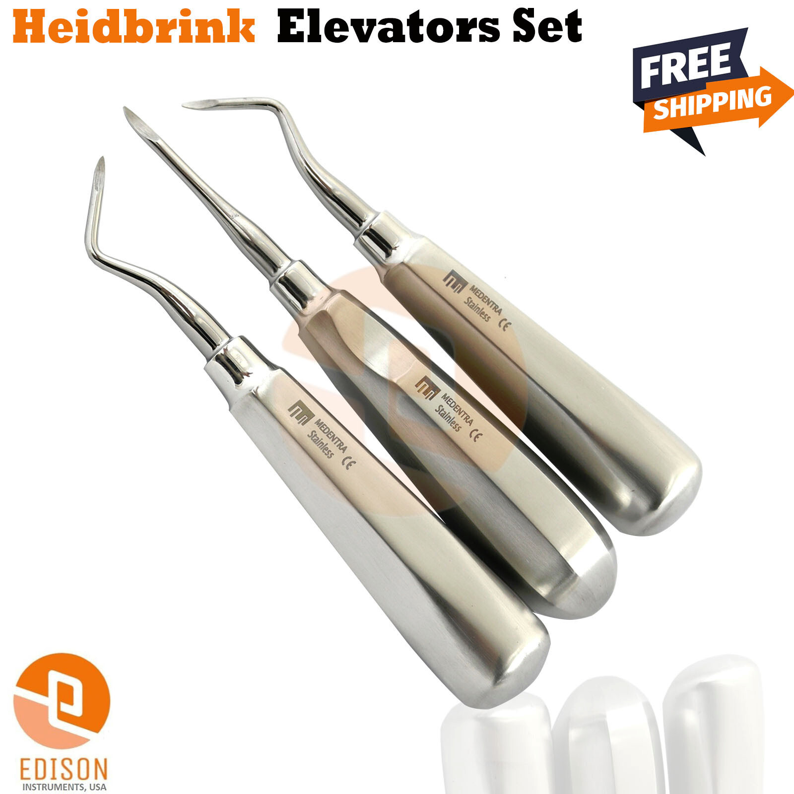 PERIODONTAL HEIDBRINK LUXATING EXTRACTING ROOT EXTRACTION ELEVATOR SET OF 9