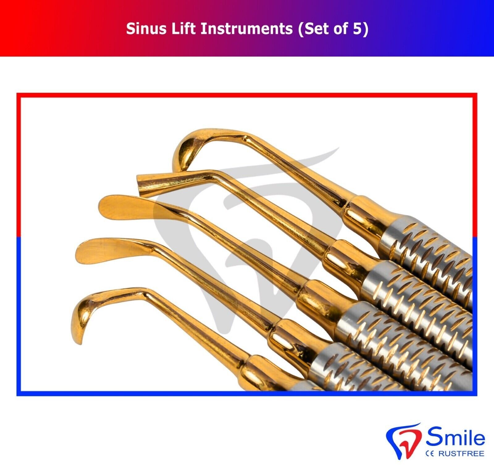 5 Pcs Sinus Lift Instruments Set – Smile Dental United Kingdom – CE