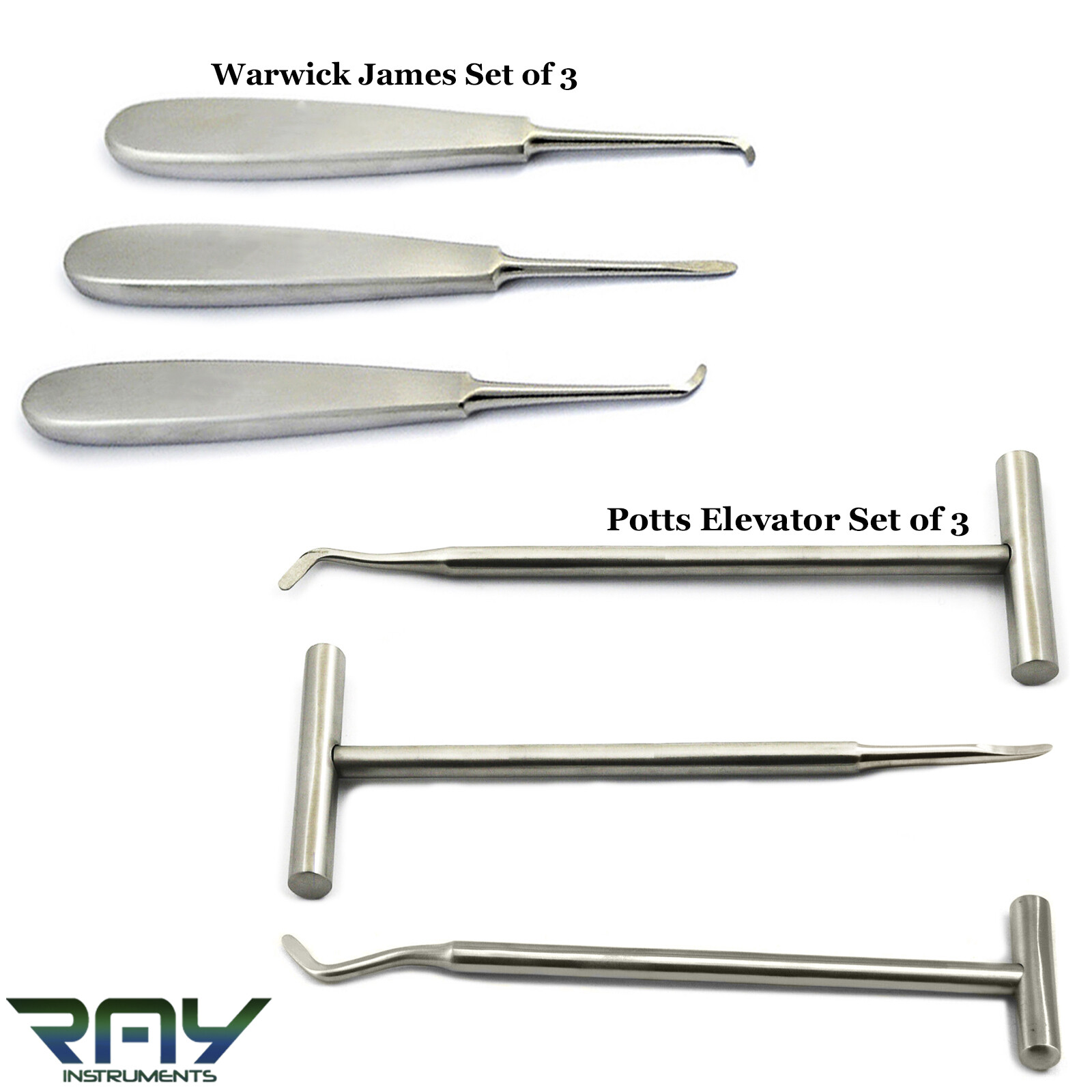 Potts Elevator Warwick James Winter Surgical Dental Root Extraction Elevators CE