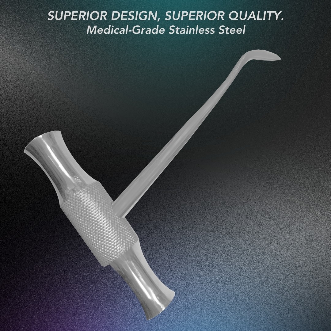 Winter Berry Root Elevator 13mm Left Curve Stainless Surgical Dental Instrument