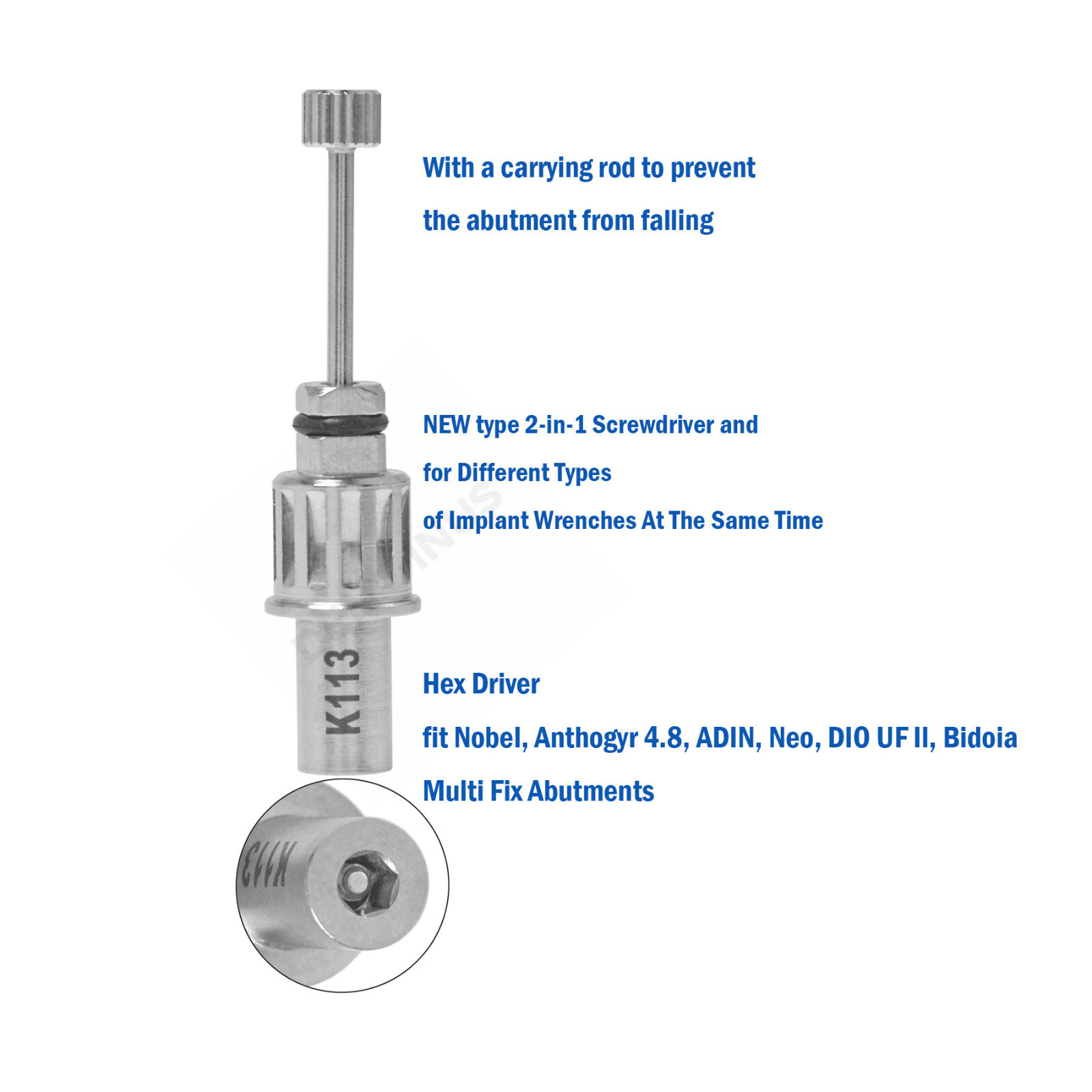 Implant Screwdriver Multi-unit Abutment Driver Lock for NEO Nobel Biocare Manual
