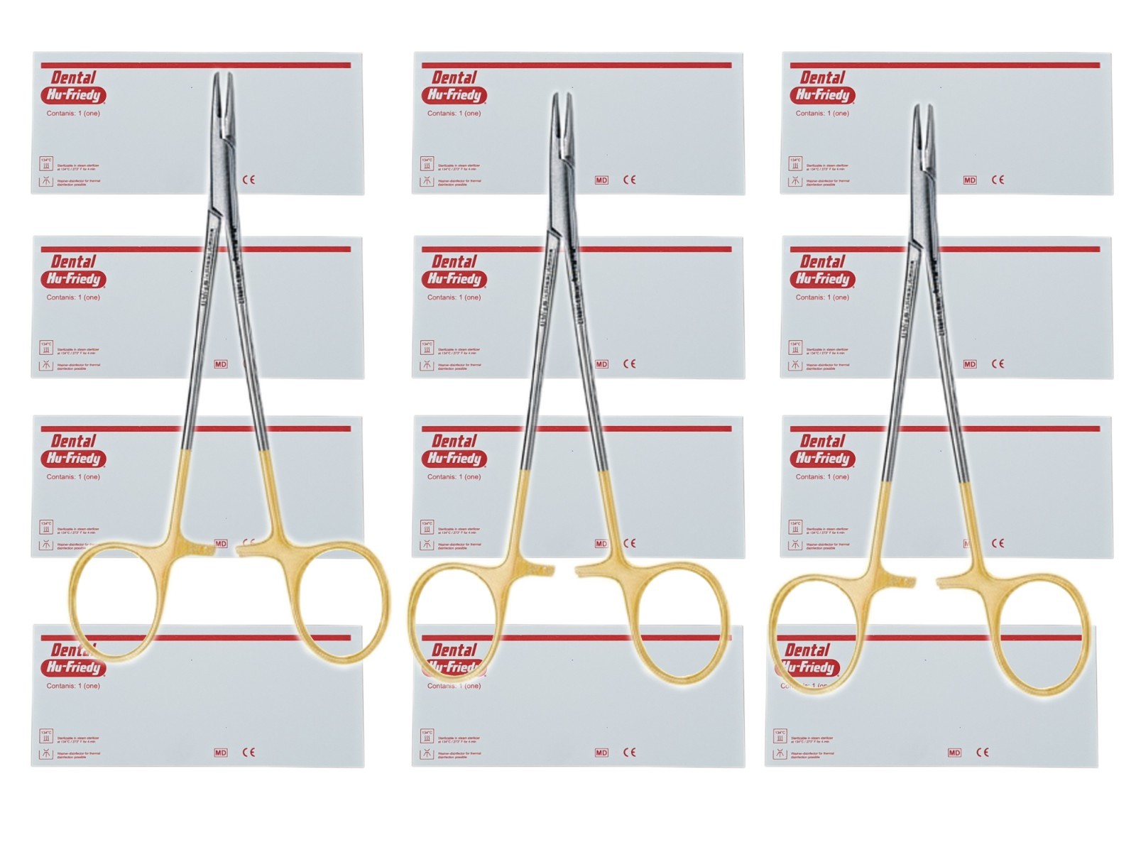Lot of 3 Pcs Hu-Friedy NH5042 Needle Holder Mayo-Hegar Perma Sharp