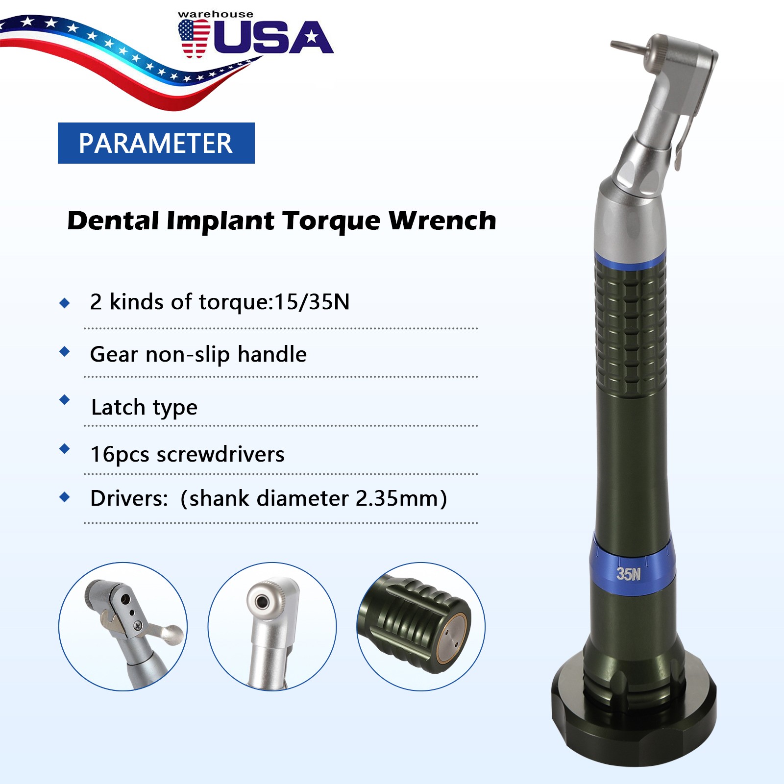 Dental Cordless Implant Electric Torque Wrench Handpiece Tool Driver ds