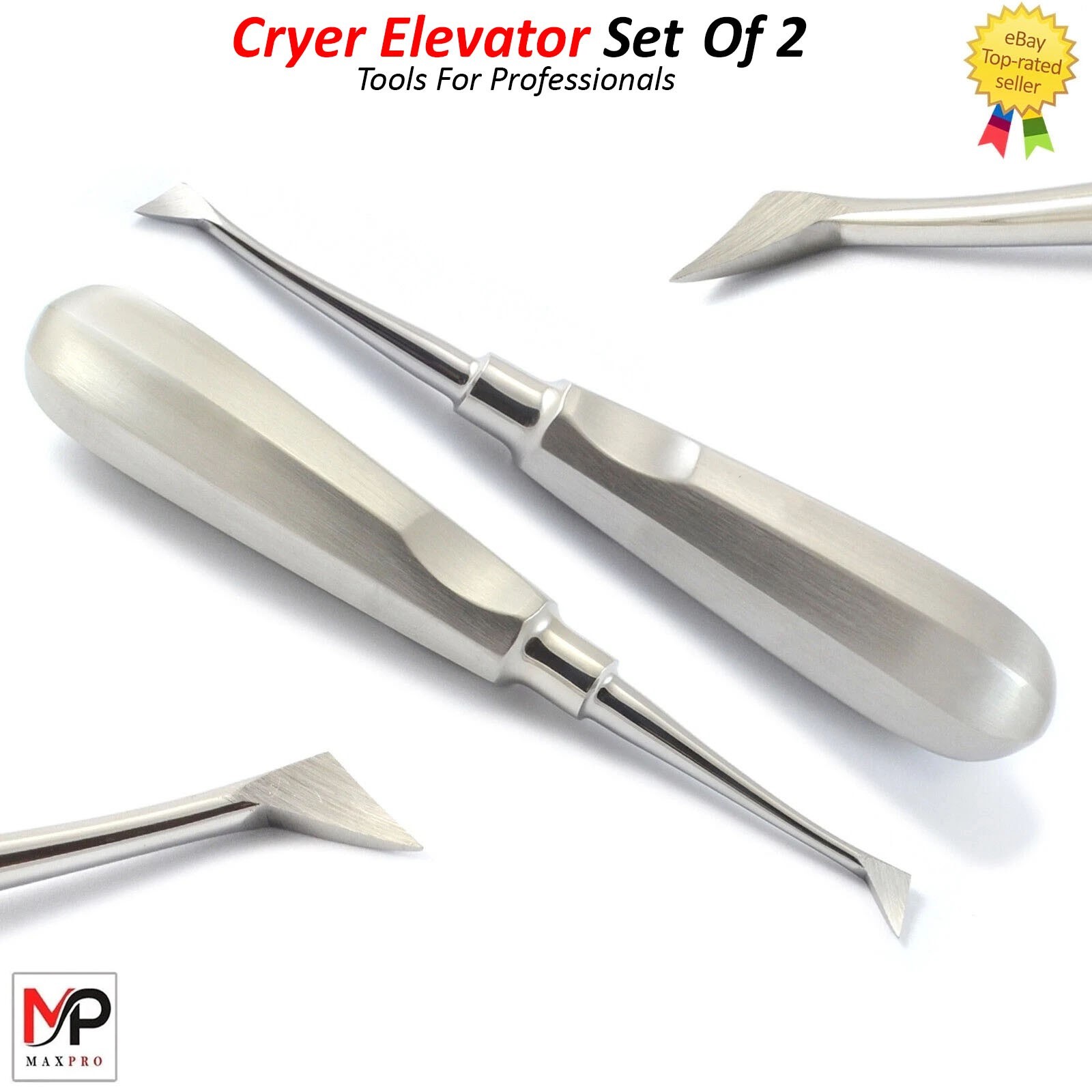 Dental Cryer Right & Left Elevator Set Of 2 Surgical Tooth Extracting Instrument
