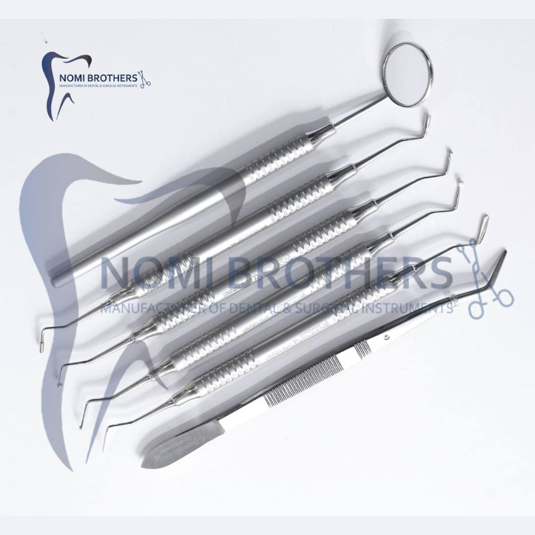 6 Pcs Dental Composite Resin Spatula Set – Stainless Steel Restorative Instrumen