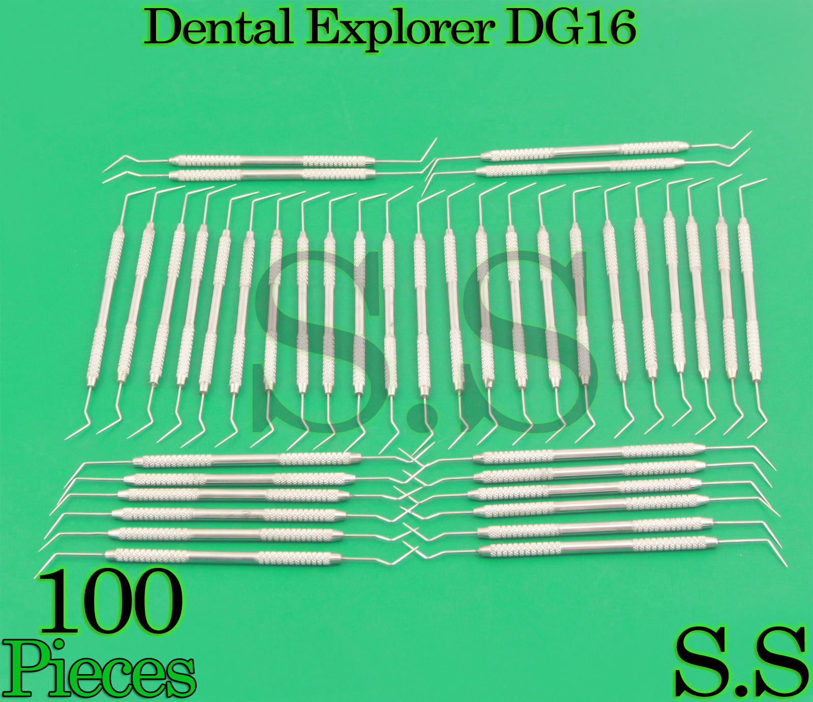 Set Of 100 Dental Diagnostic PROBE Endo Explorer DG 16 Double Ended Instruments