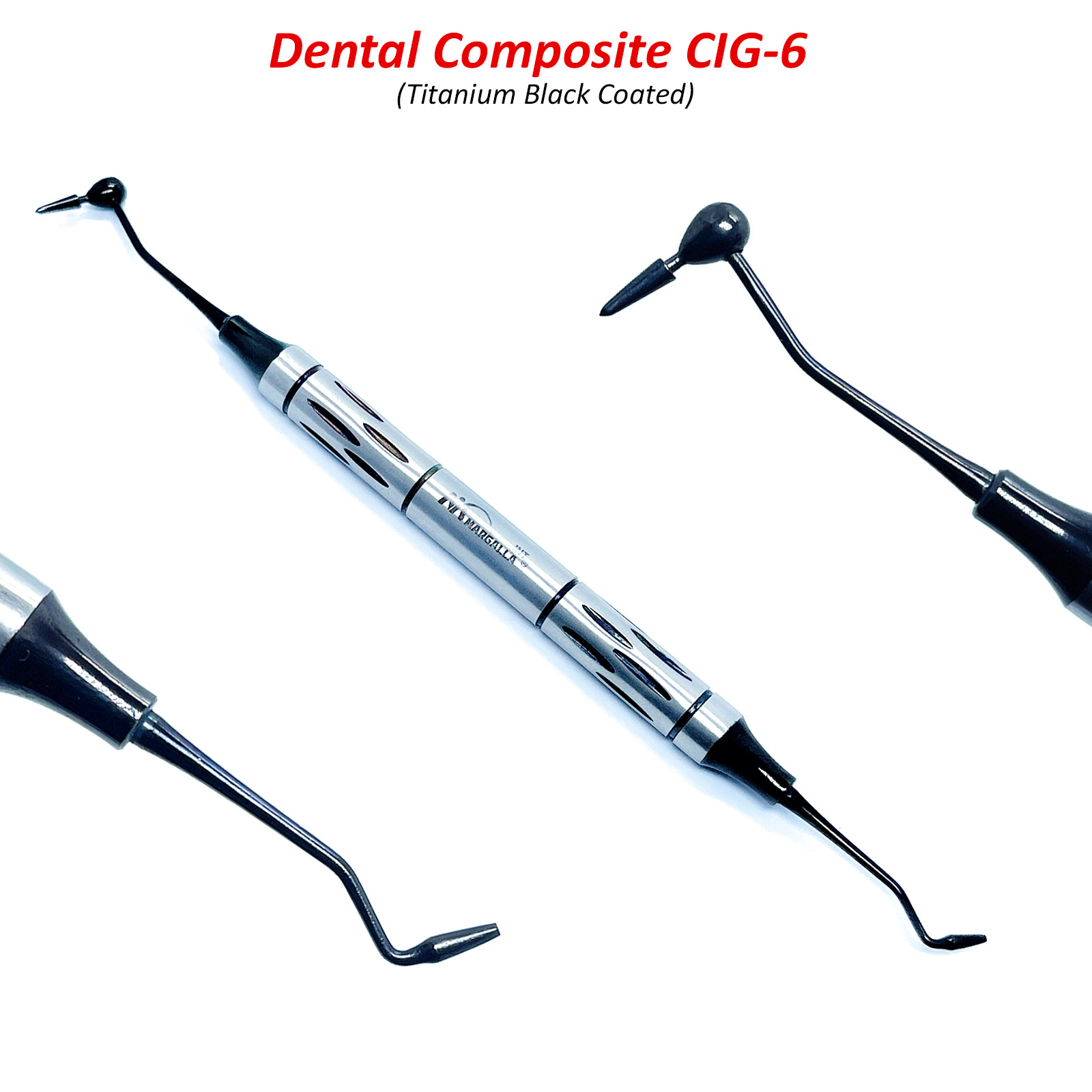Dental Composite Filling Instruments CIG-6 Titanium Gold & Black Coated Tips