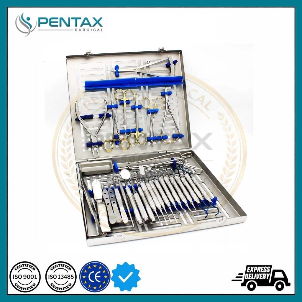 Periodontal Instruments Kit Dental Implants Surgical Orthodontics 33 PCS