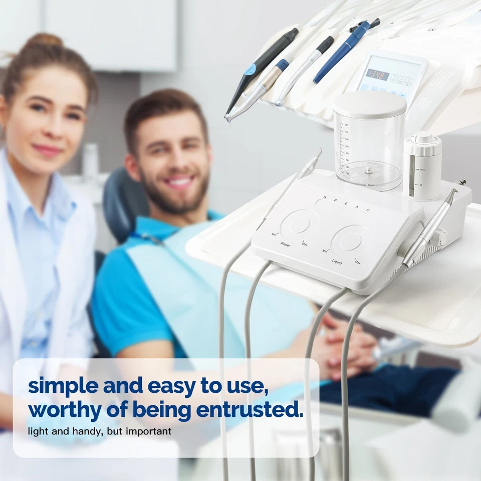 Dental LED Ultrasonic Scaler Air Polisher 2in1 Periodontal Therapy Sandblasting