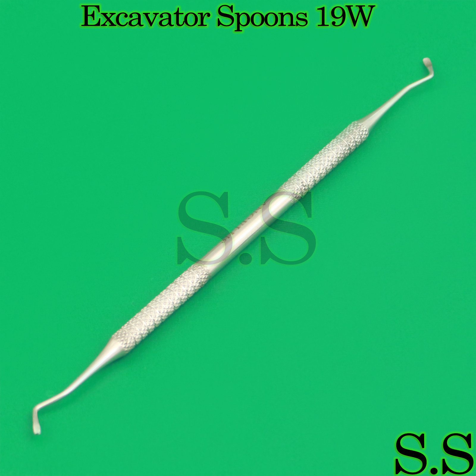 10 Pcs New Excavator Spoon 2mm, 19W Dental Restorative Double Ended Instruments