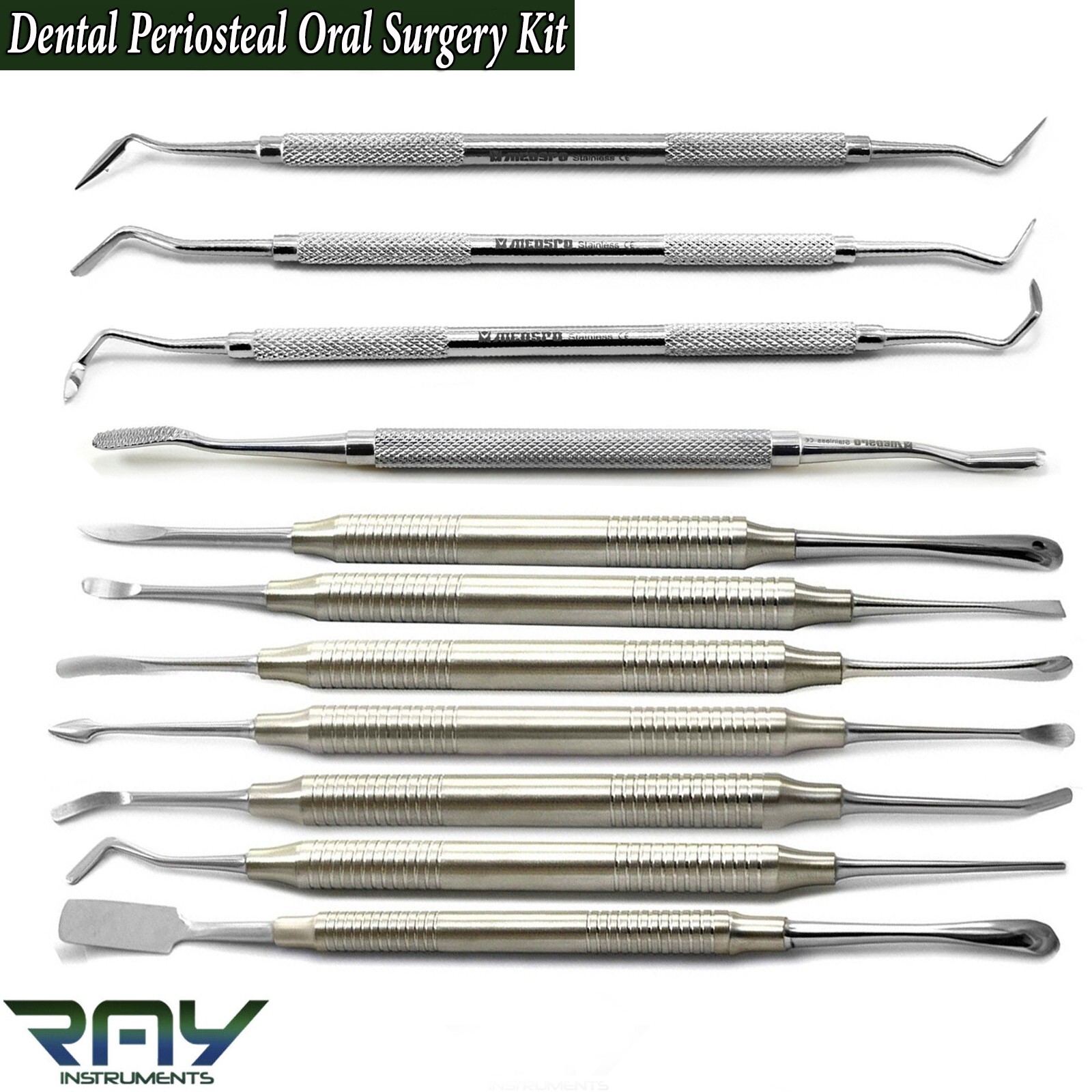 Dental Implant Surgery Instruments Periosteal Elevator Periodontal Knives & File