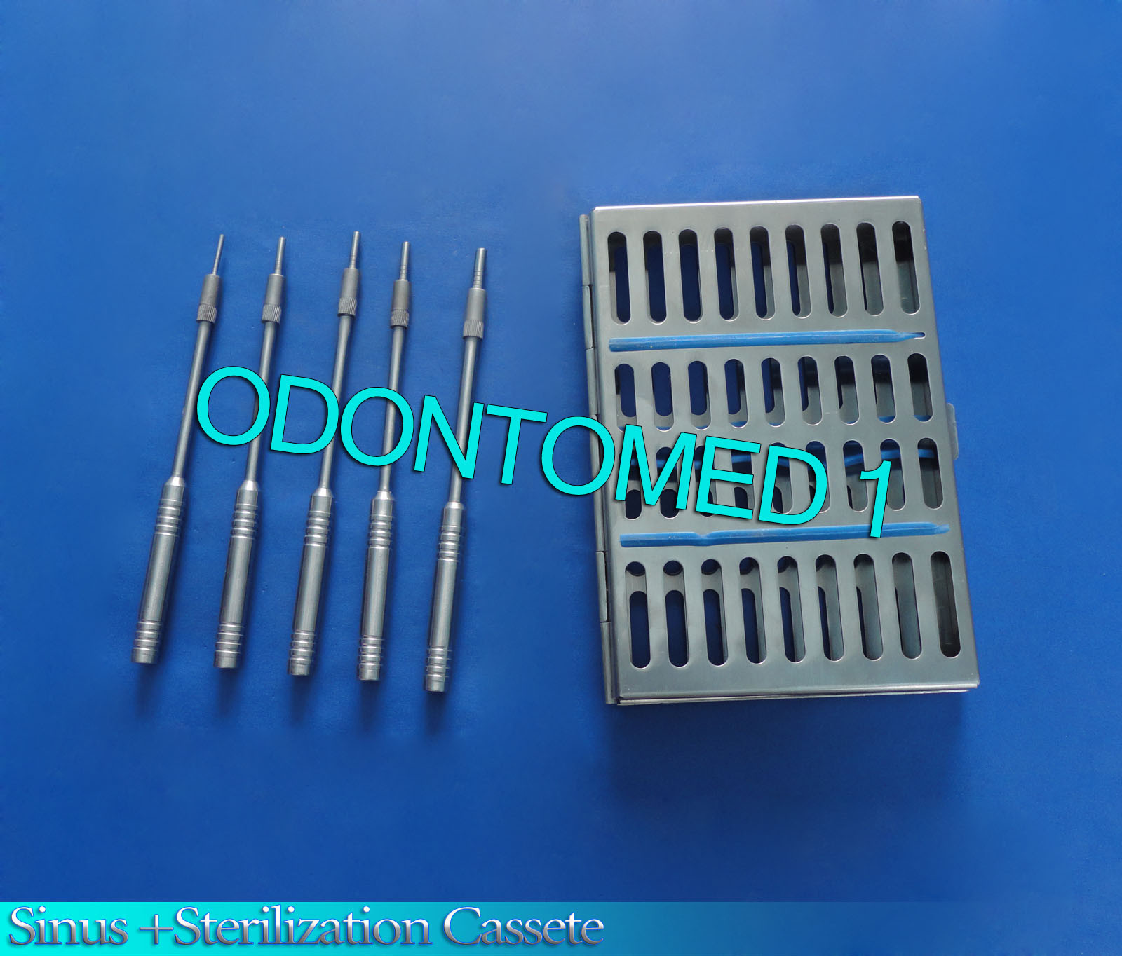 6 Straight Sinus Lift Dental Osteotomes Elevators With Strilization Cassette
