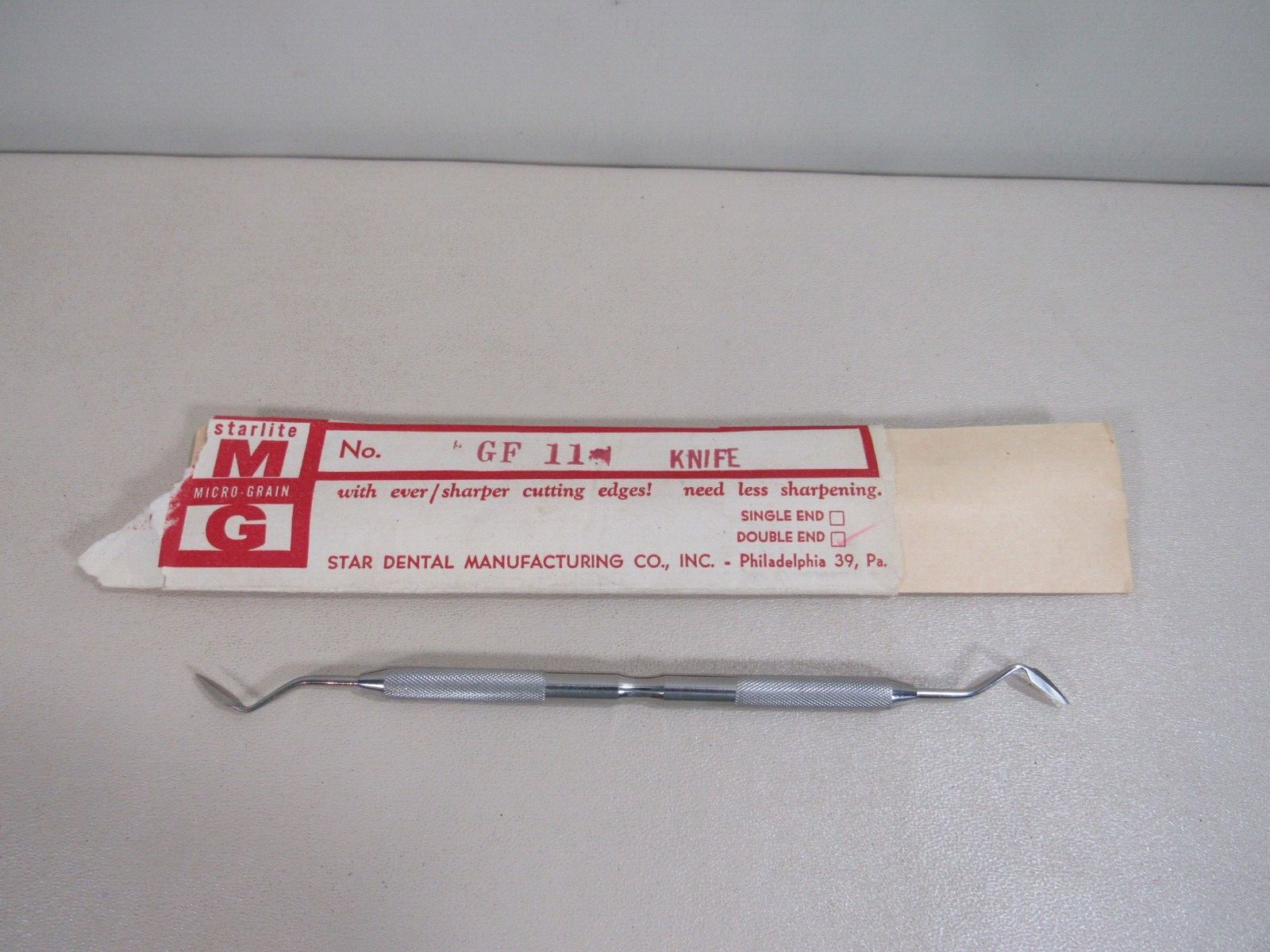 Star Starlite GF 11 Double Edge Dental Instrument Knife New Open Package