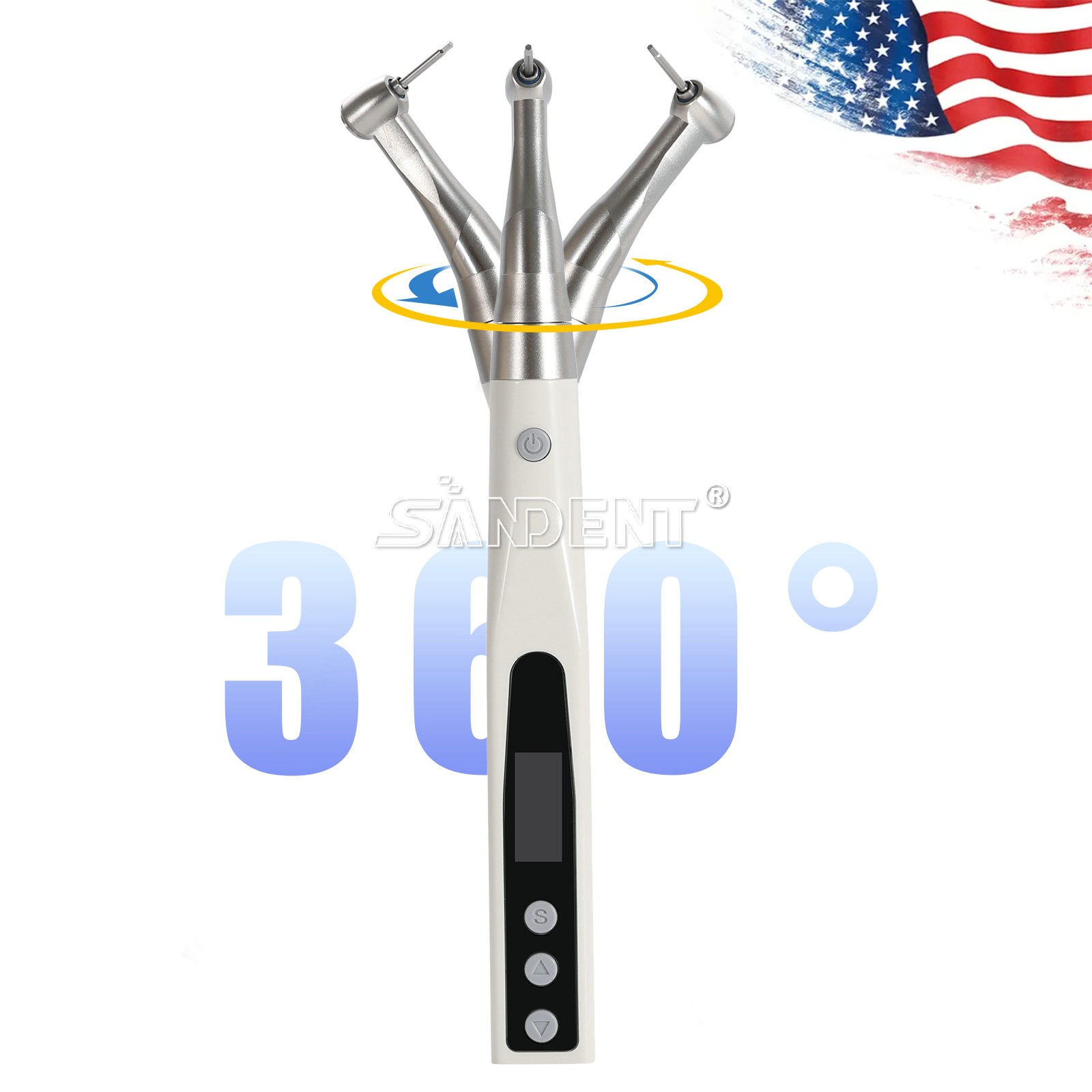 Dental Electric Torque Wrench Tip 360° Cordless Endodontic Implant Handpiece US