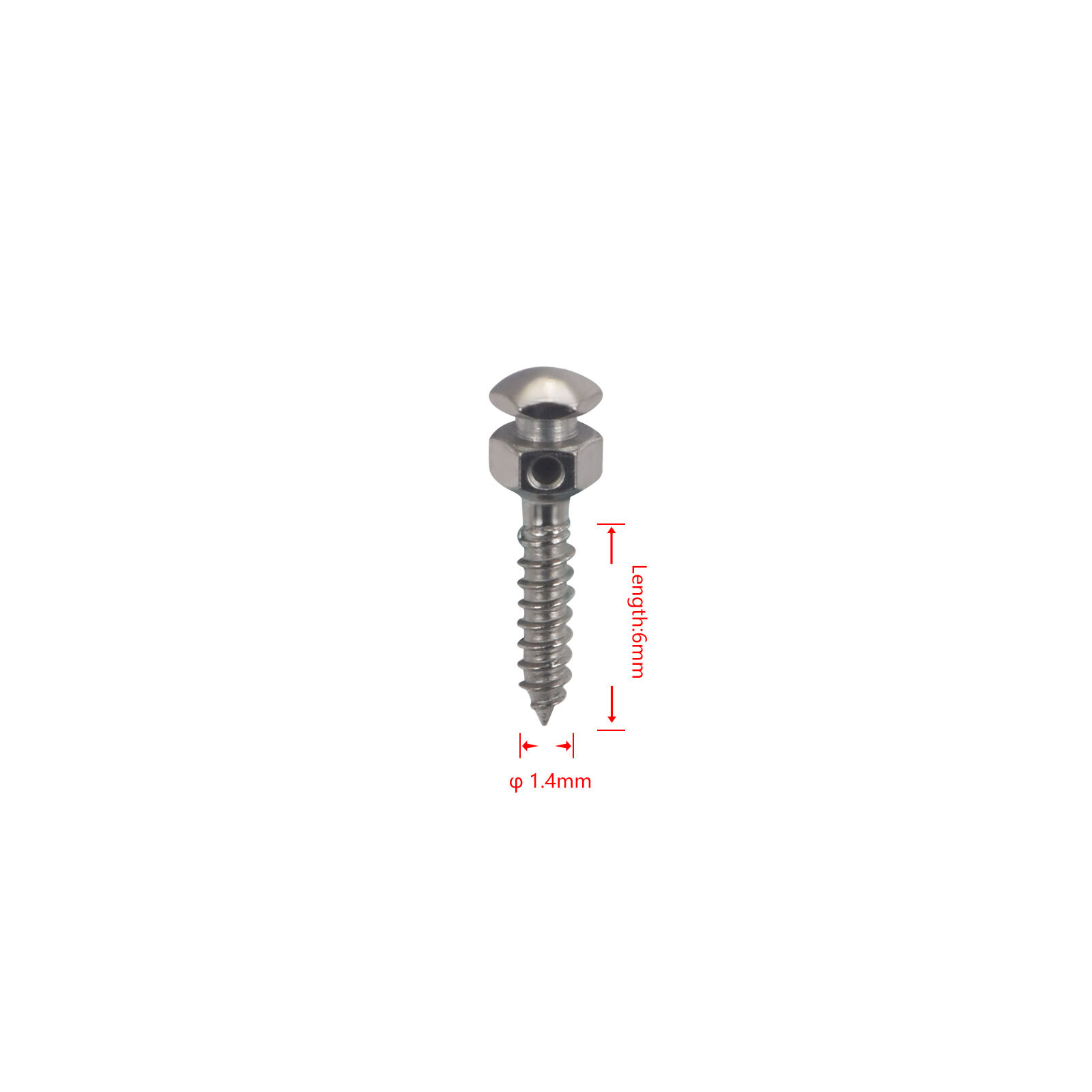 1pc Dental Orthodontic Screws Micro Implants Mini Screw Self-Drilling 4 Sizes