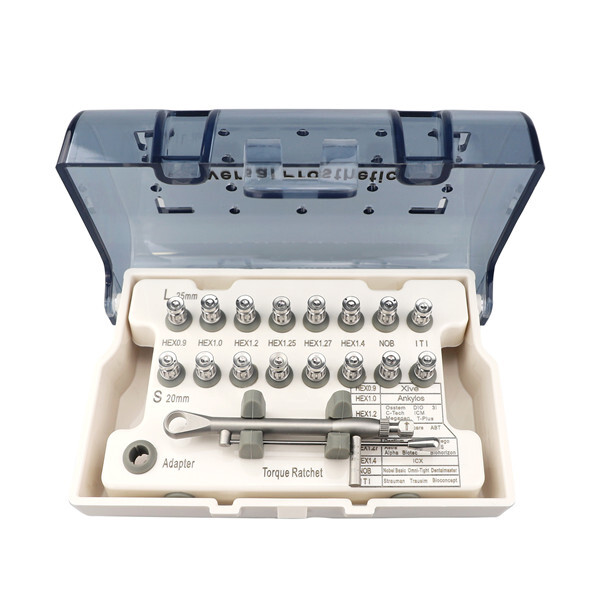 Dental Implant Abutment Lab Hand Driver Kit Ratchet 10-70NCM Universal