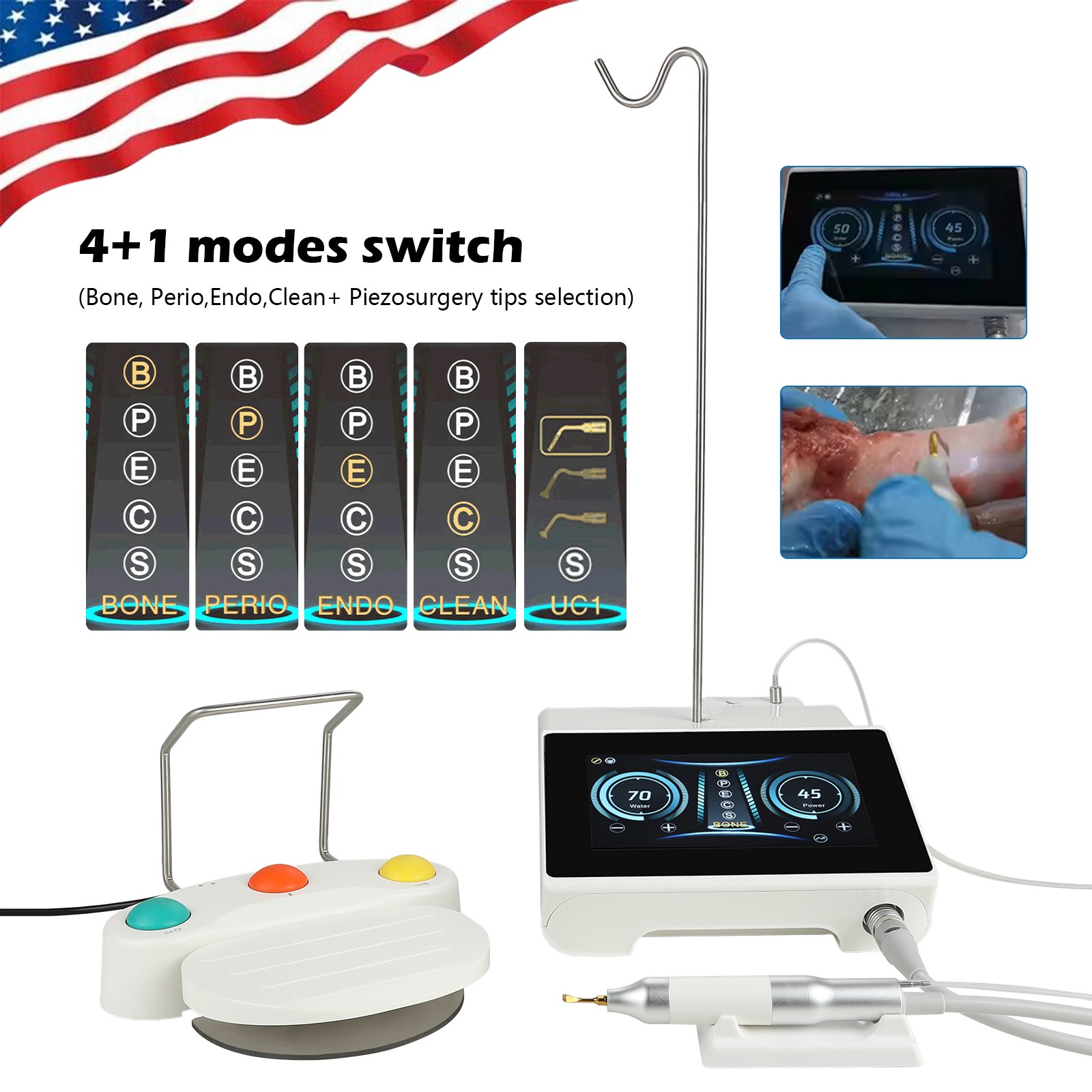 Dental Surgery Piezo Bone Piezosurgery Ultrasonic Bone Cutter Surgical Motor Tip