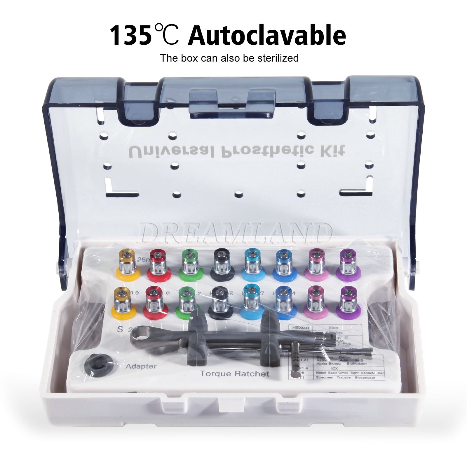 Universal Implant Abutment Prosthetic Kit Ratchet General Box for Dental
