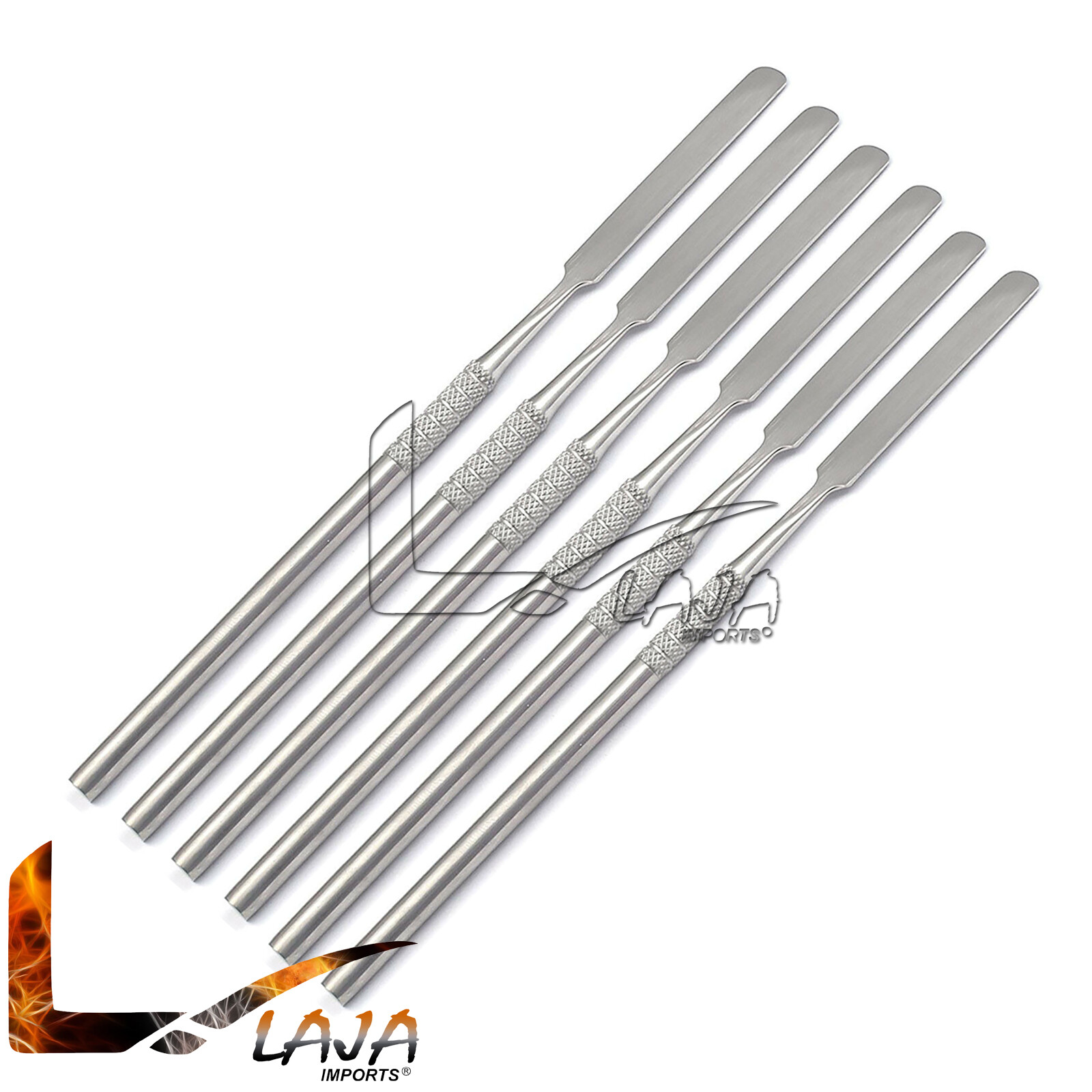 6 pcs Cement Spatulas Dental Instruments Stainless Steel