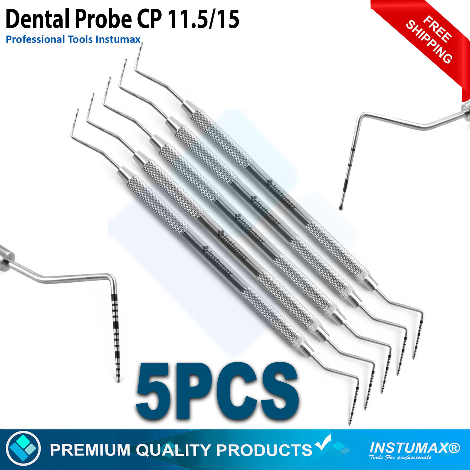 Dental Periodontal Probe CP-11.5/15 Color Marking Probe (Custom Logo Available)