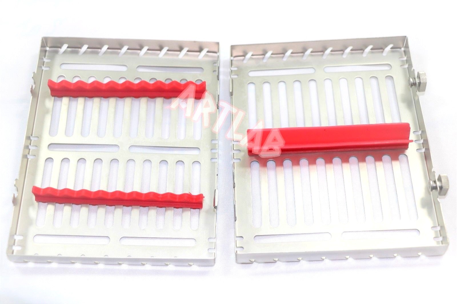 LOCKABLE DENTAL AUTOCLAVE STERILIZATION CASSETTES RACKS BOX FOR 10 INSTRUMENTS
