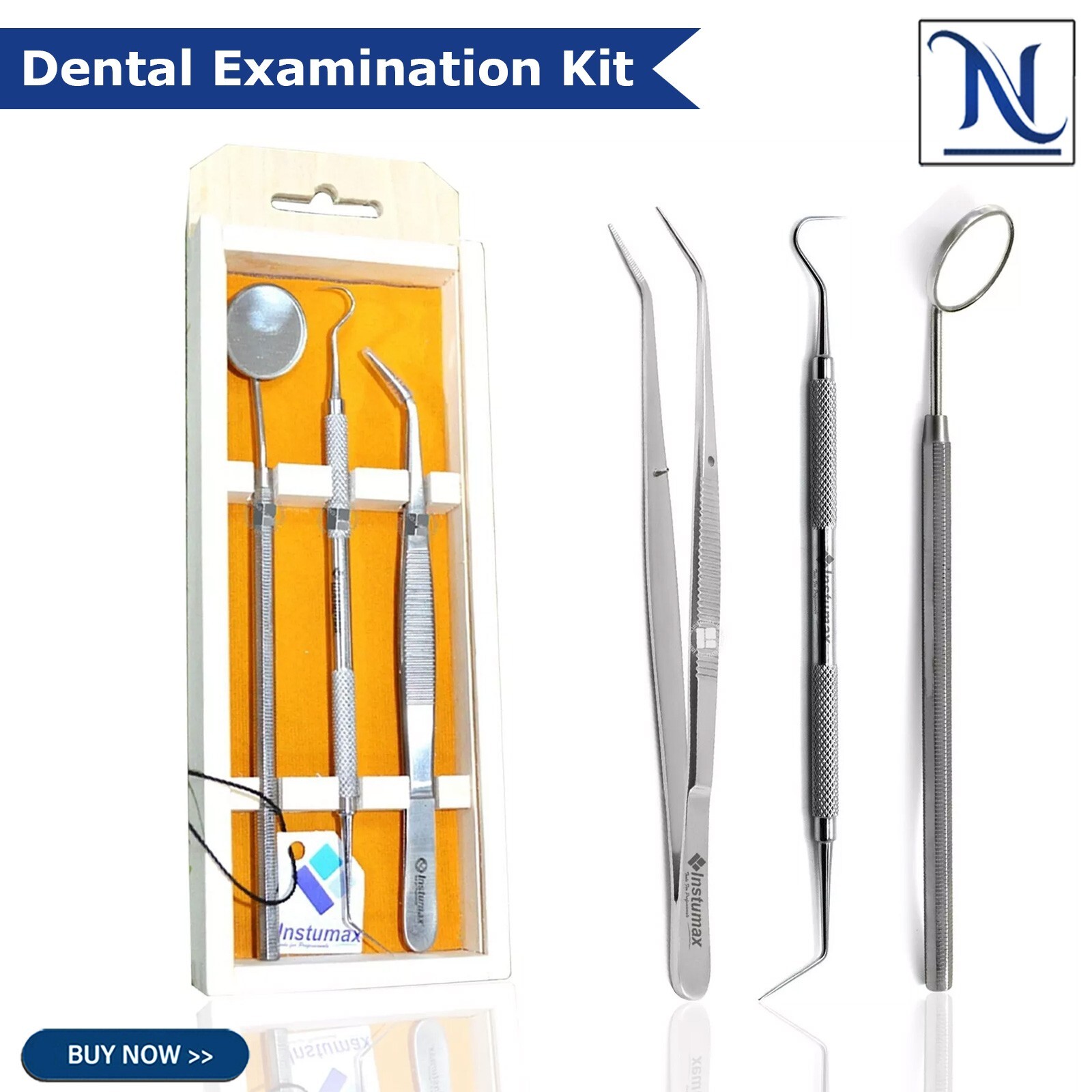 Dental Basic Hygiene Examination Kit Tweezer Mirror Explorer Hygienists Tools