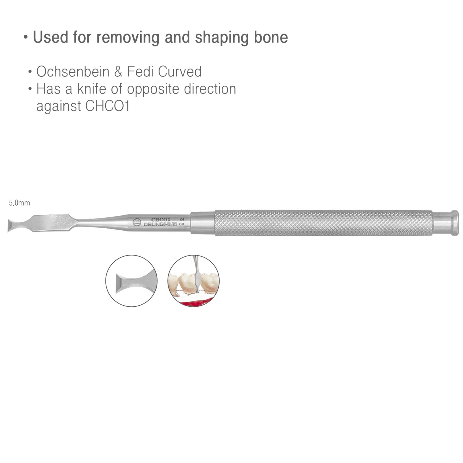 Dental Periodontal Chisel #2 Ochenbein Premium Osung -CHCO2 [#237]
