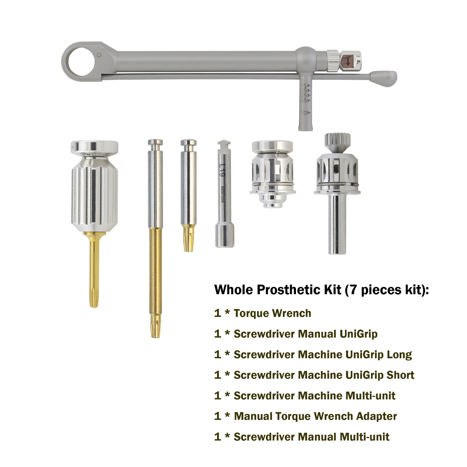 Implant Nobel Biocare Screwdriver UniGrip Drivers Torque Wrench Manual Adapter