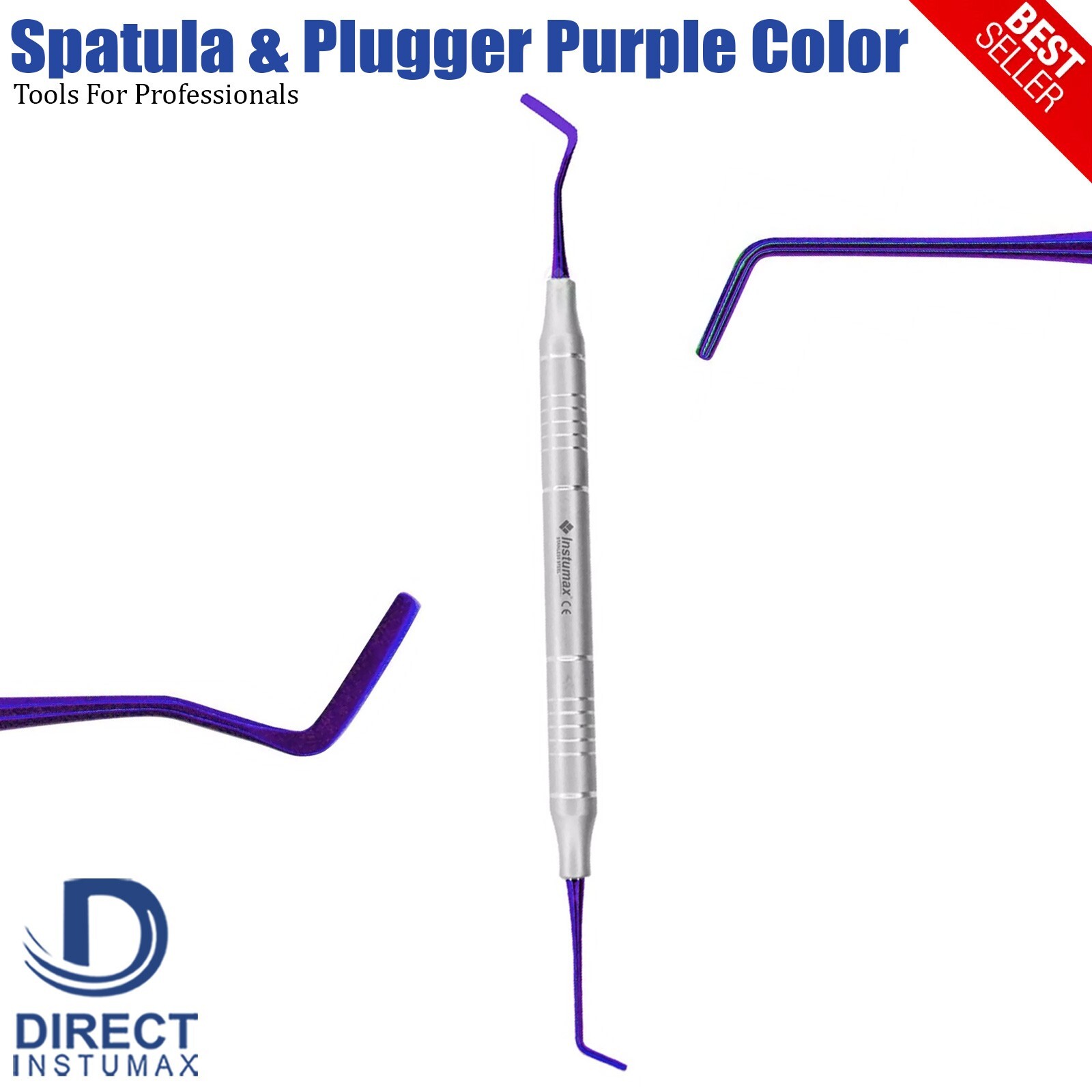 Premium Dental Composite Kit: Titanium Spatula & Plugger with Colorful Tips