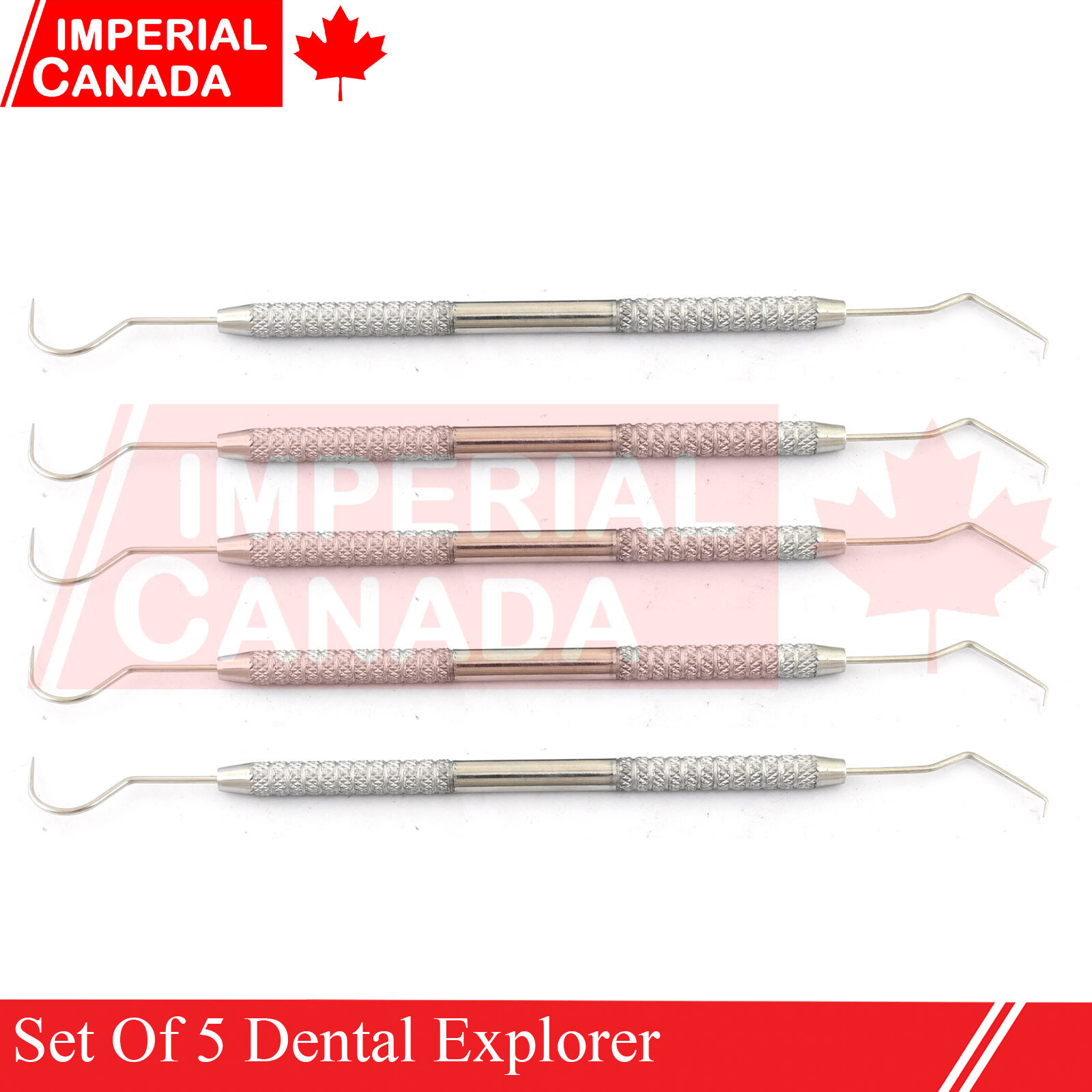 Set Of 5 Dental Explorer 23/17A Dentist Teeth Cleaning Hygienist Probes DS-2107