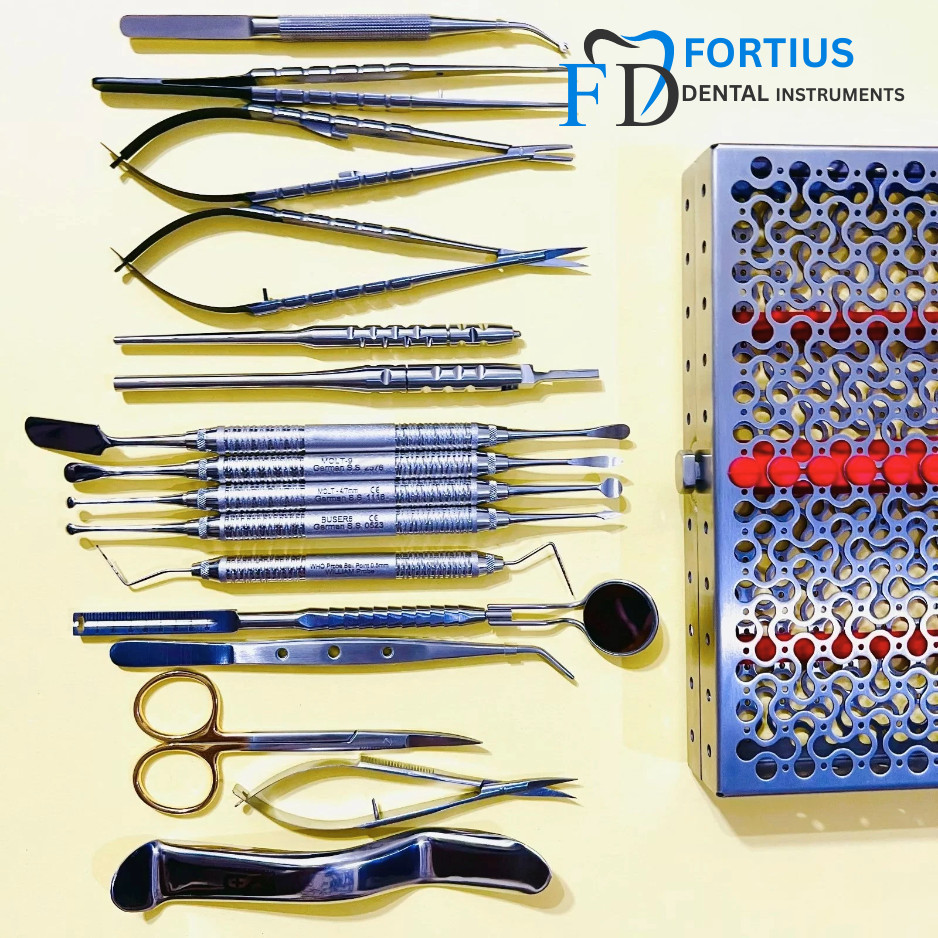 Micro Periodontal Oral Surgery Kit Periosteal Set Dental Mucogingival Instrument