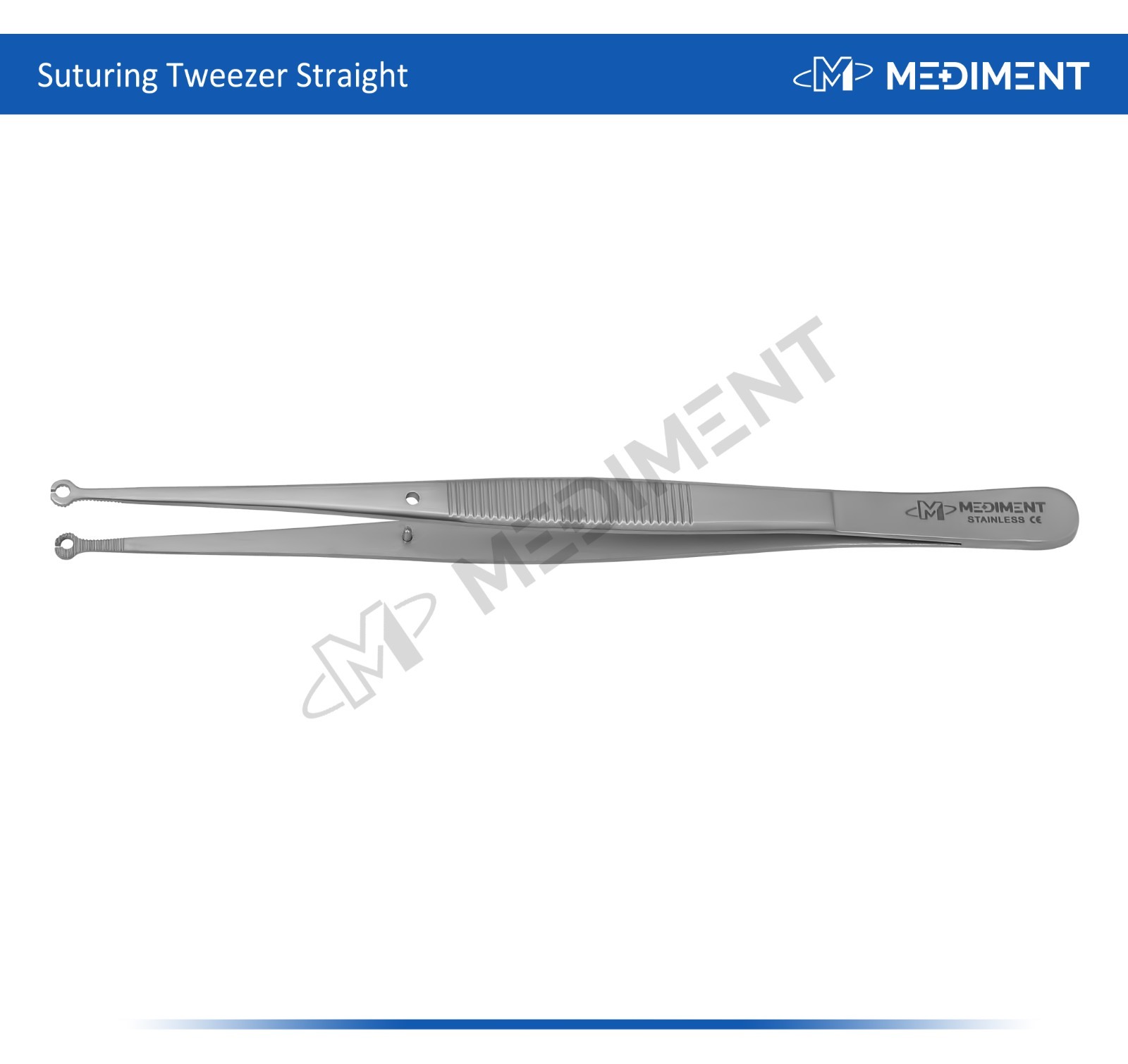 5 Pcs Surgical Corn Suture Tweezers Straight 6” Dental Suturing Soft Tissue CE