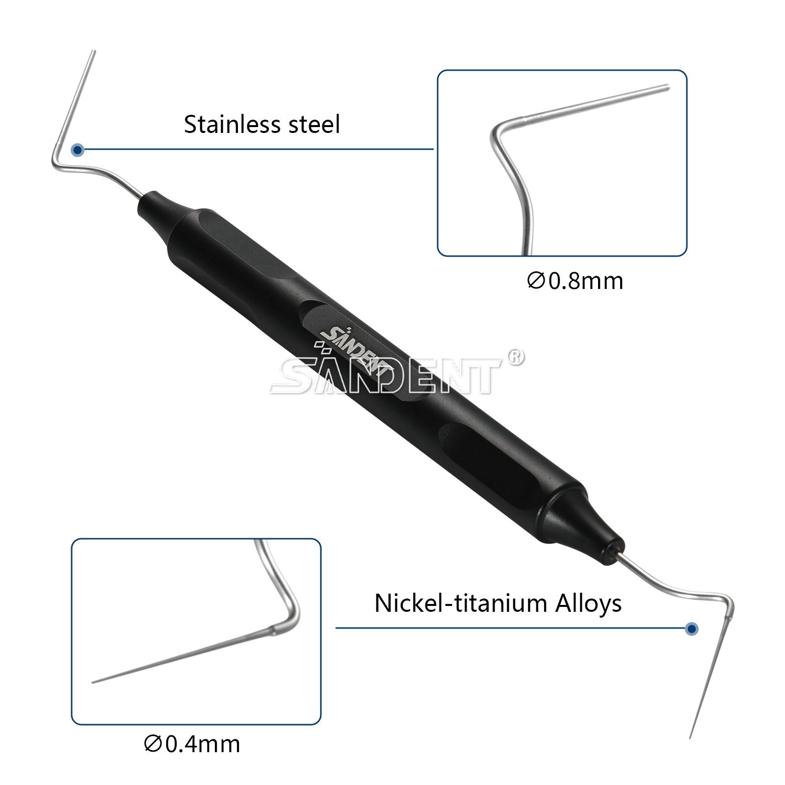 1-5 Endo Buchanan Dental Fit Heat Pluggers Fill Obturation tip 0.4mm us
