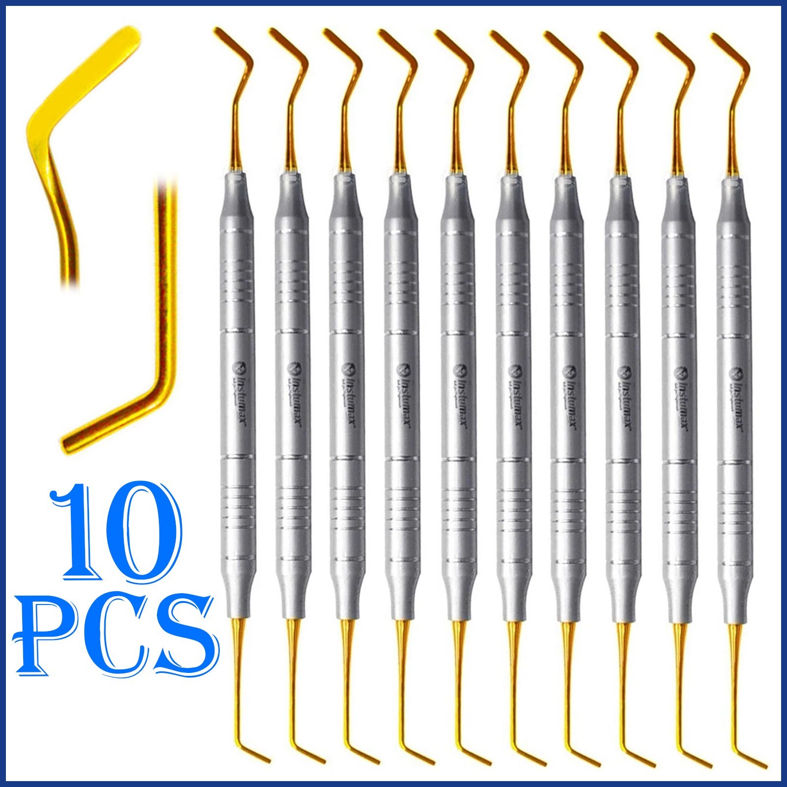 Dental Composite Filling Instruments Spatula & Plugger Titanium Gold Tips