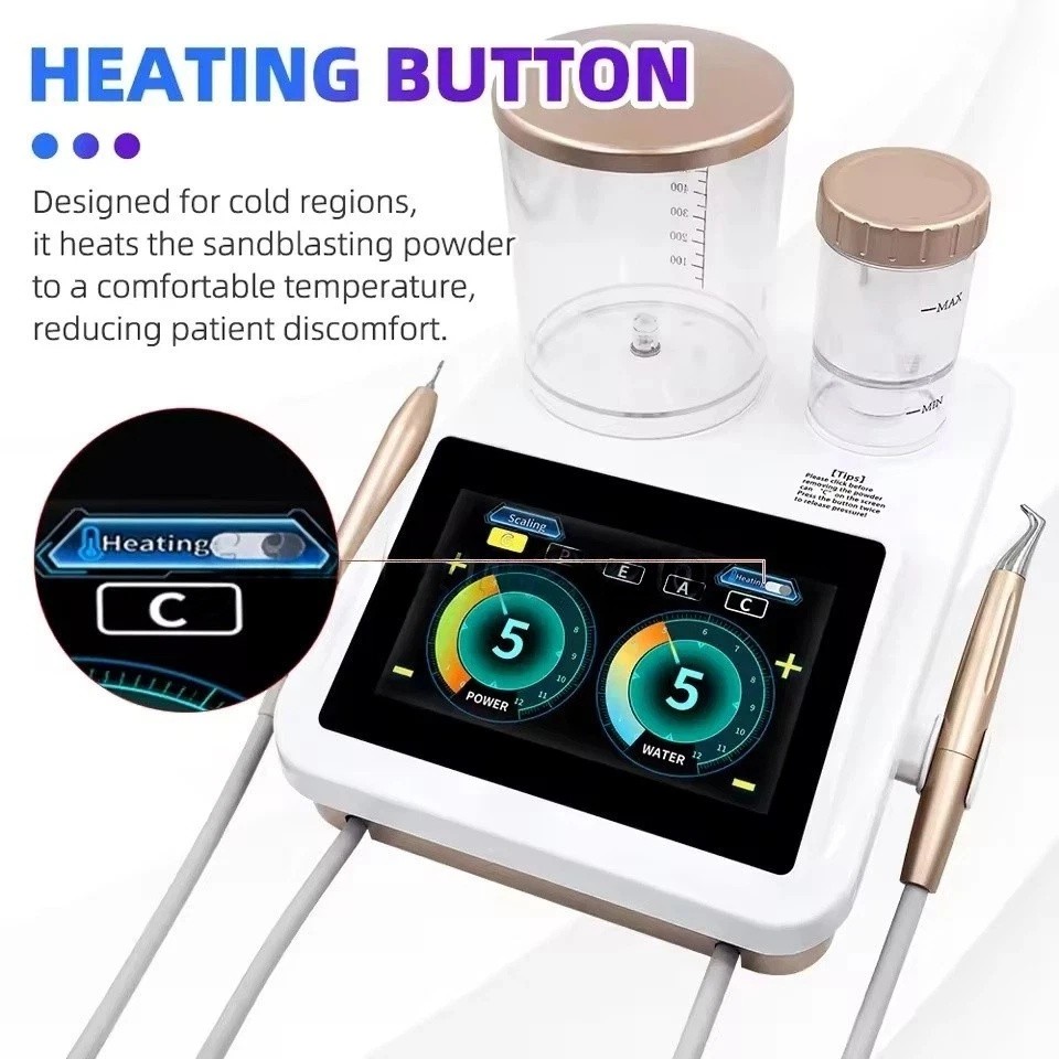 SANDENT Ultrasonic Scaler 5*Tips/ Air Polisher 2in1 Perio Surgery Therapy System
