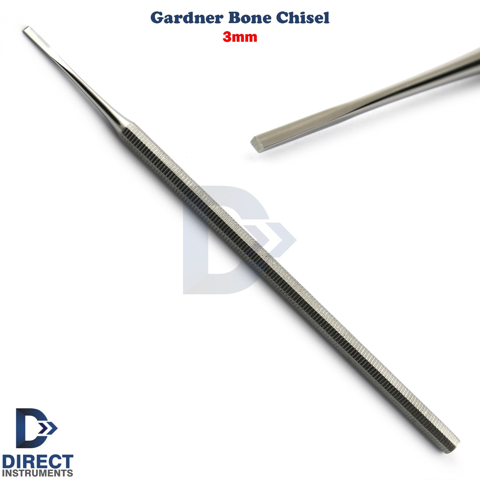 Gardner Bone Chisel 3mm Dental Bone Remover Shaver Single-bevel Straight Blade