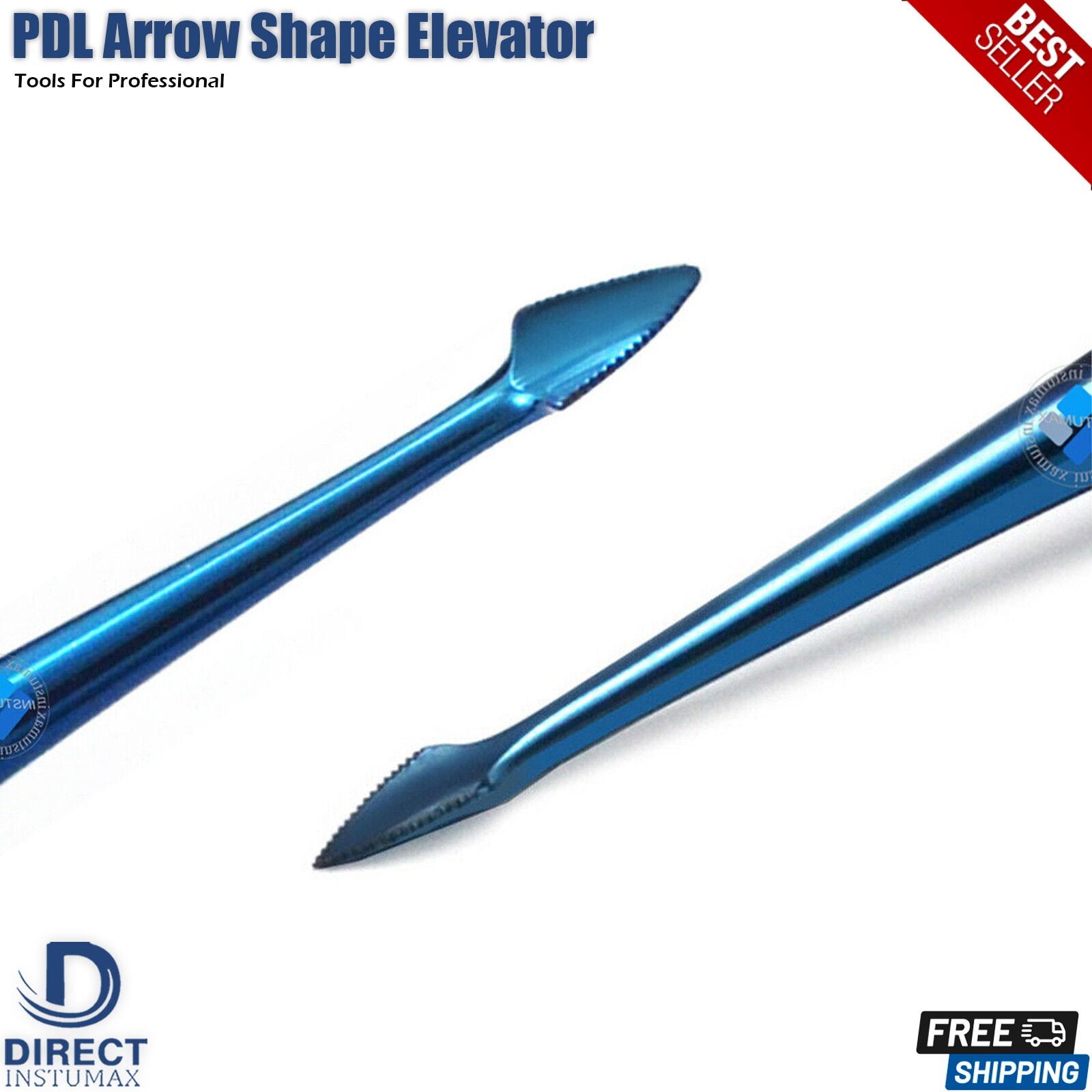 5PCS PDL Luxating Arrow Shape Elevator Serrated Spade Luxation Titanium Coated