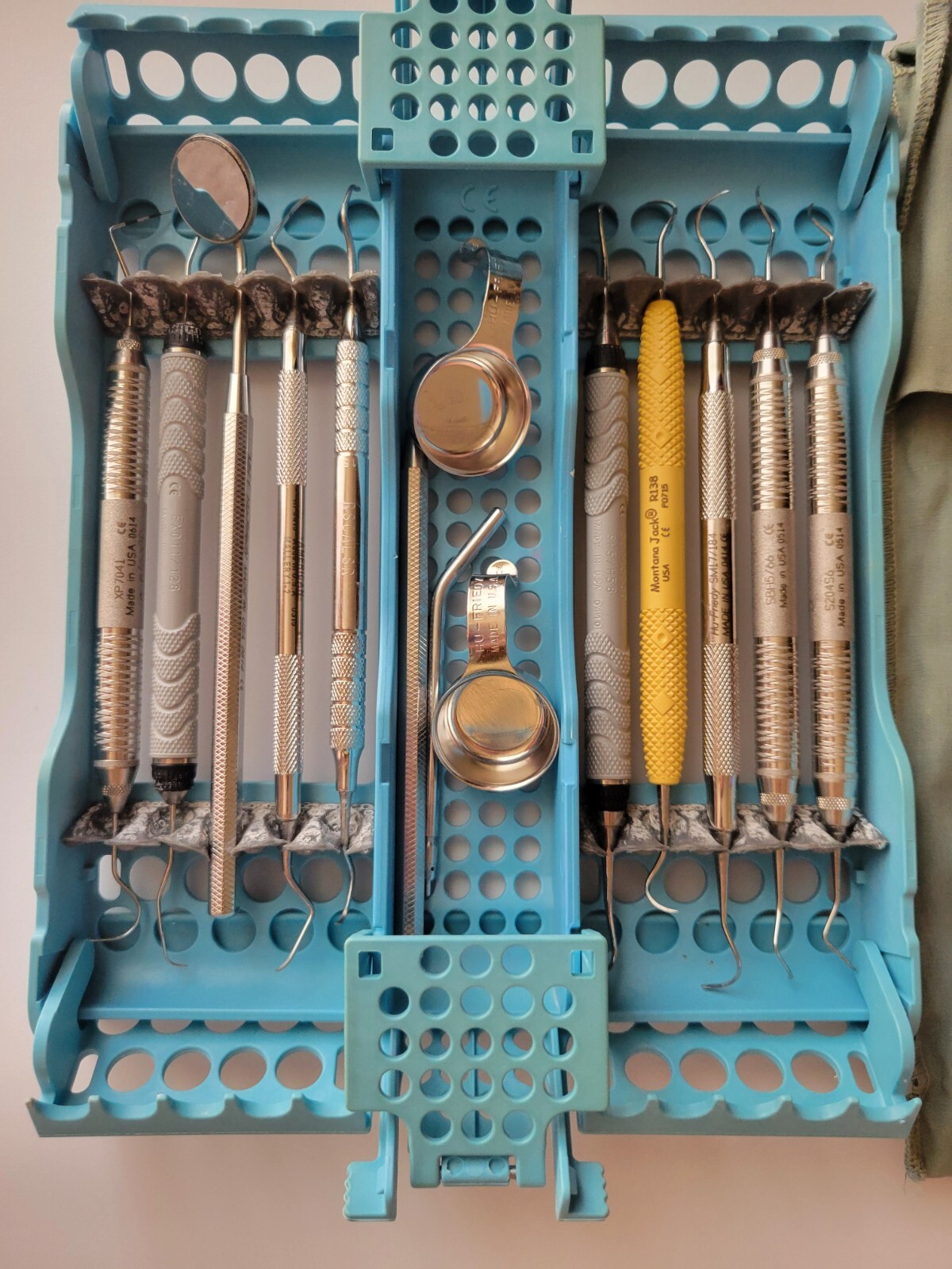 Used Dental Instruments: Basic Dental Hygiene Kit -Probe, Explorer, Scalers, etc