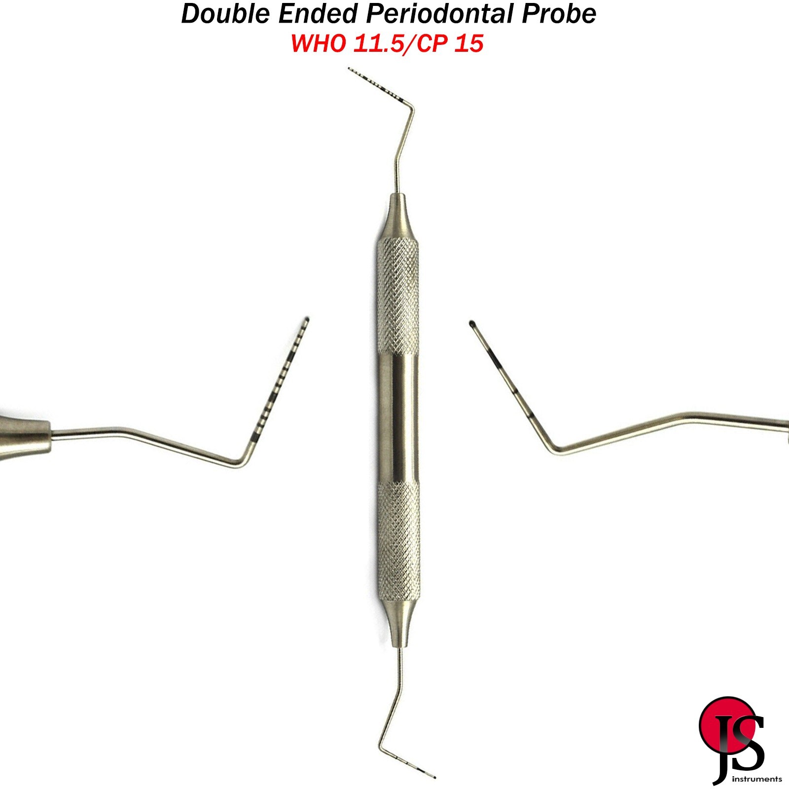 Periodontics Pocket Depth Measuring Probe Diagnostic Instruments Dentist 5PCS