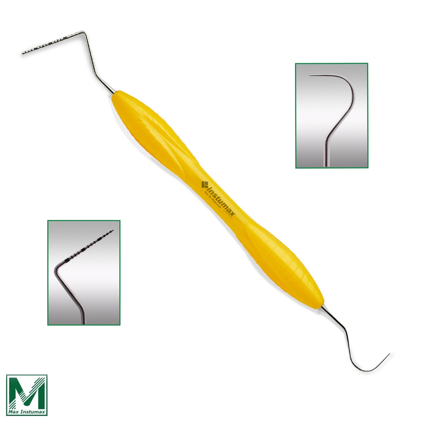7 Dental Perio Probe UNC 23/15 Explorer Silicone Handle Double Ended Instruments