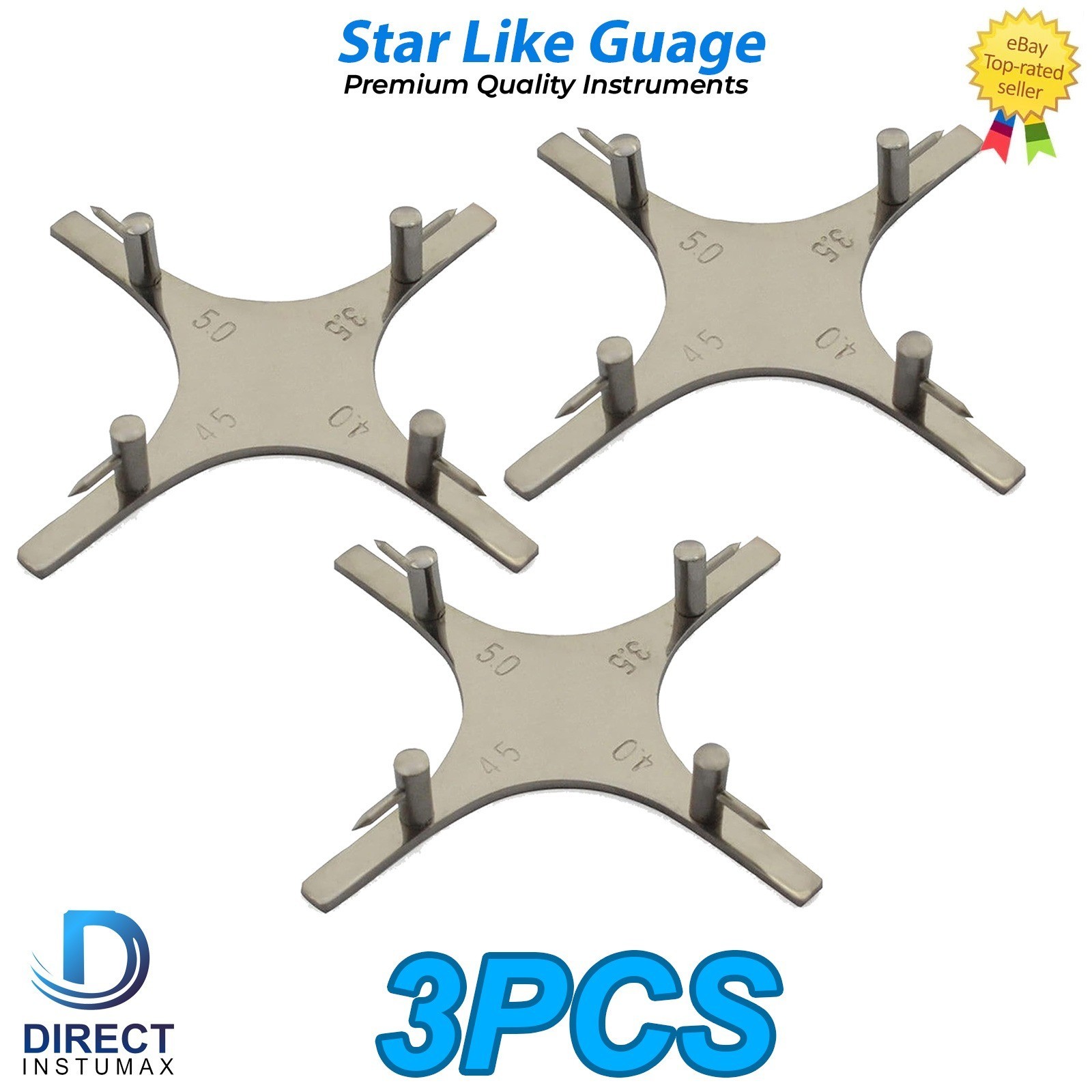 3 Pcs Dental Orthodontic Boone Star Gauge Bracket Positioning Accurate Placement