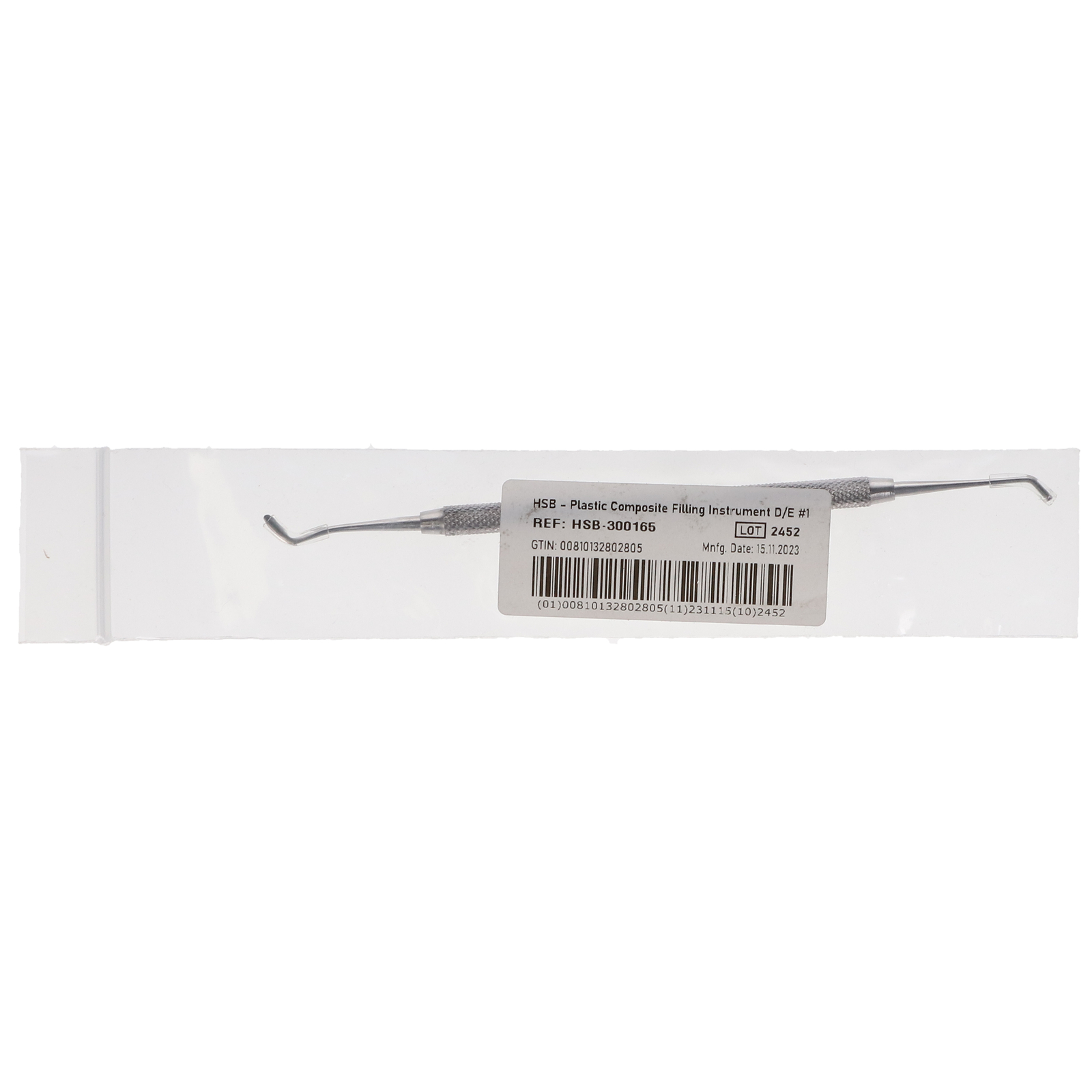 House Brand Dentistry 300165 Double End #1 Plastic Composite Filling Instrument