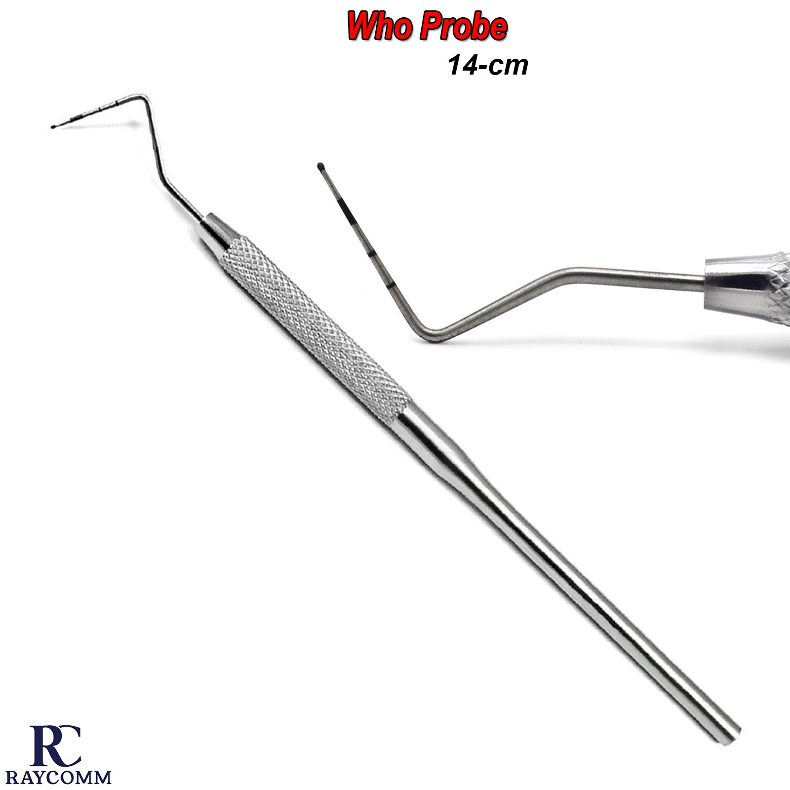 Periodontal Color Coded Probe Ball Tip Pocket Depth Measuring Dental Who Probe