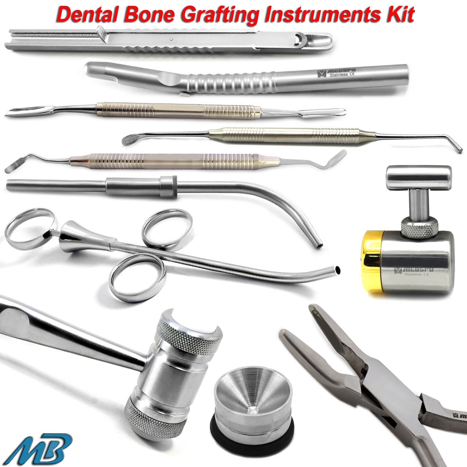Dental Implant Bone Graft Syringe Collector Scraper Bone Grafting Instrument Kit